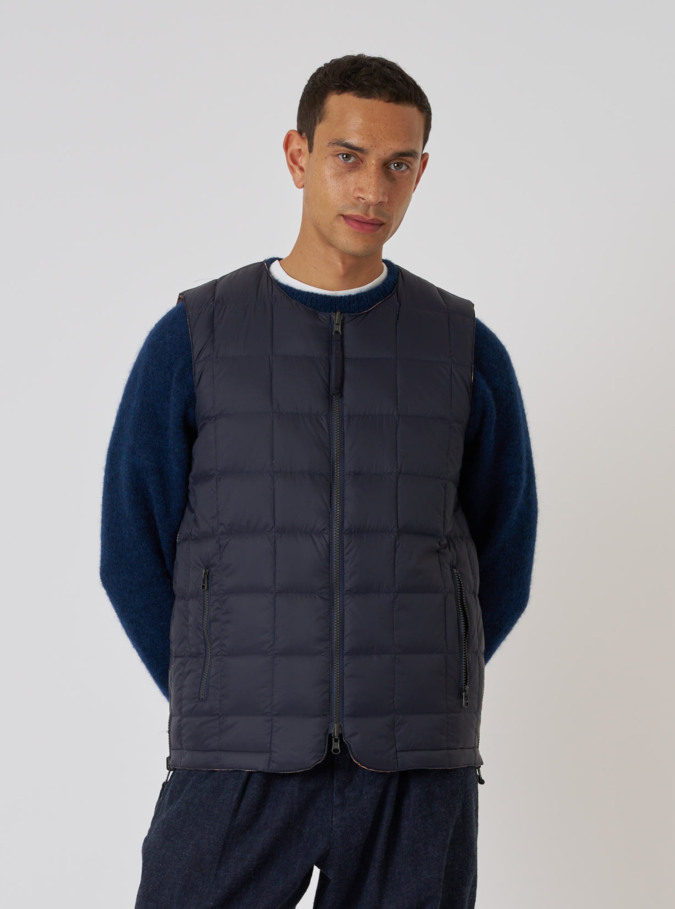 TAION x Universal Works Reversible Dark Navy Military Line Vest