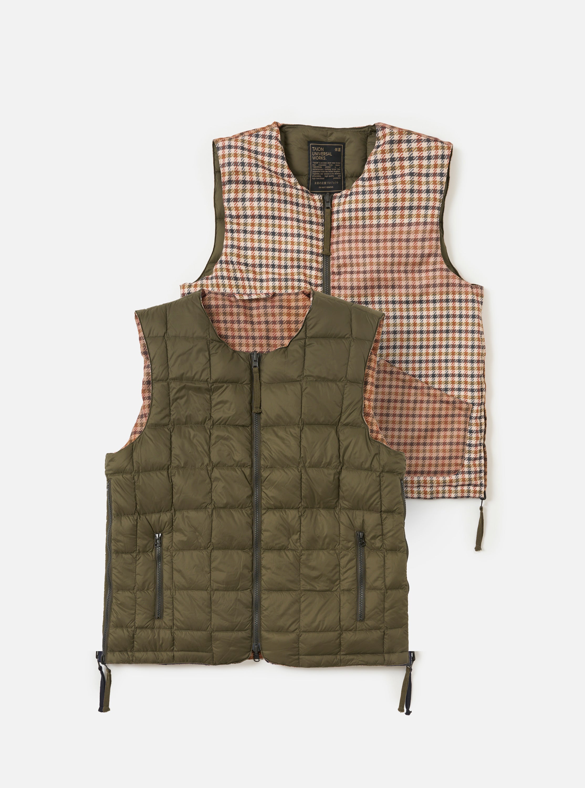 konkon vest オートミール TAION x Universal Works Reversible Dark Olive Military Line Vest