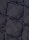 Close-up of the TAION x Universal Works Reversible Dark Navy Military Line Kyoto Work Jacket, showing the quilted texture and dark navy color.