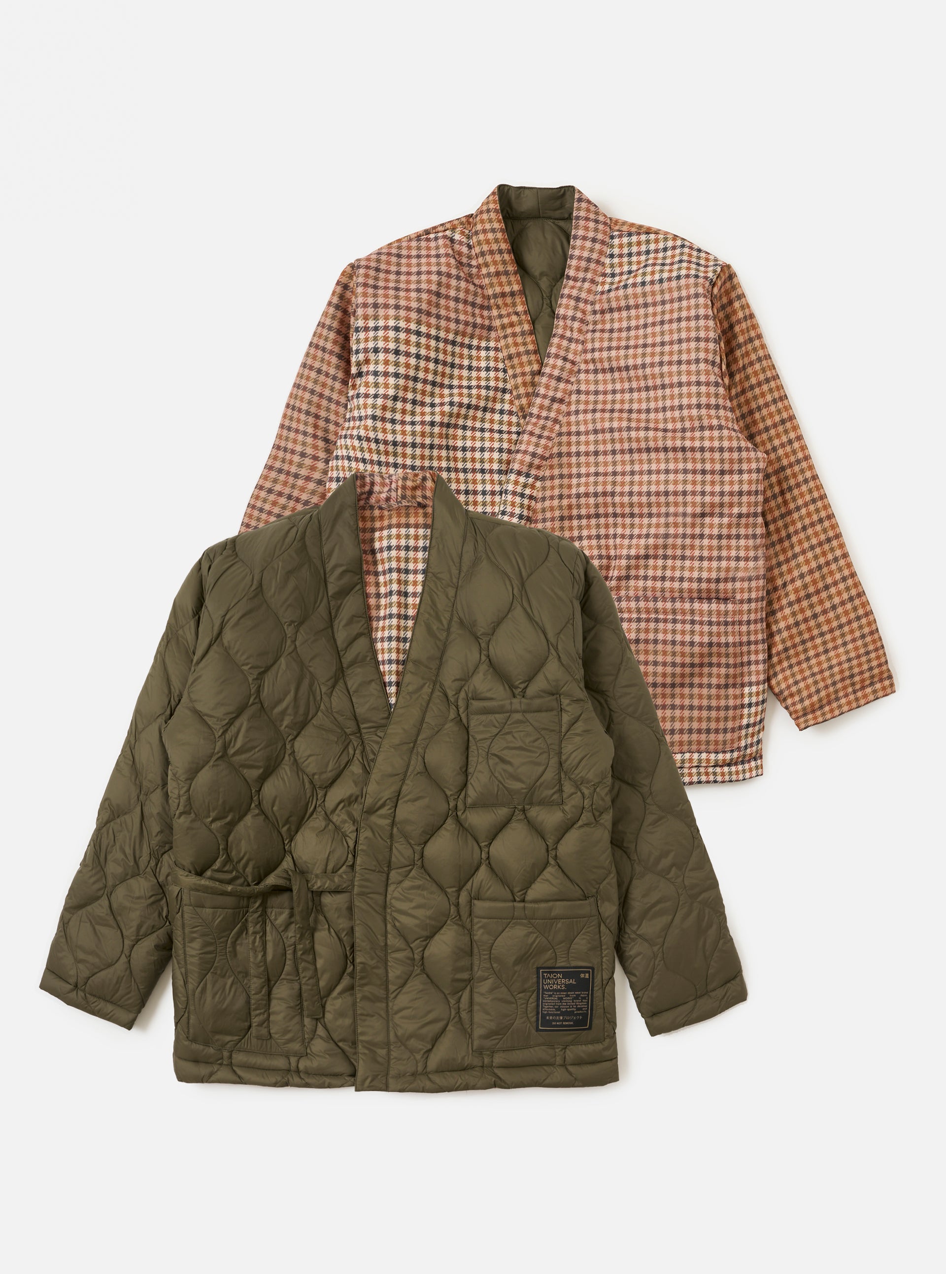TAION x Universal Works Reversible Dark Olive Military Line Kyoto Work  Jacket