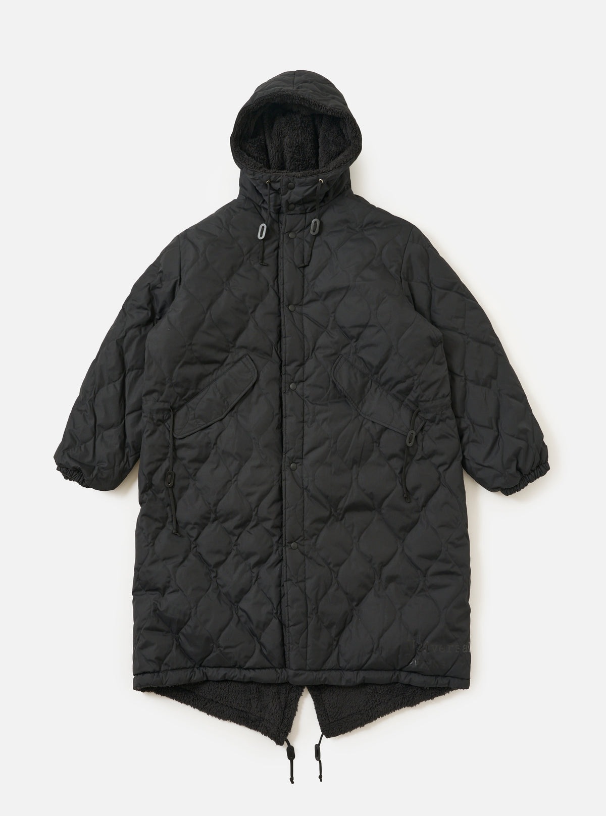 TAION x Universal Works Reversible Black Military Line Sherpa Parka