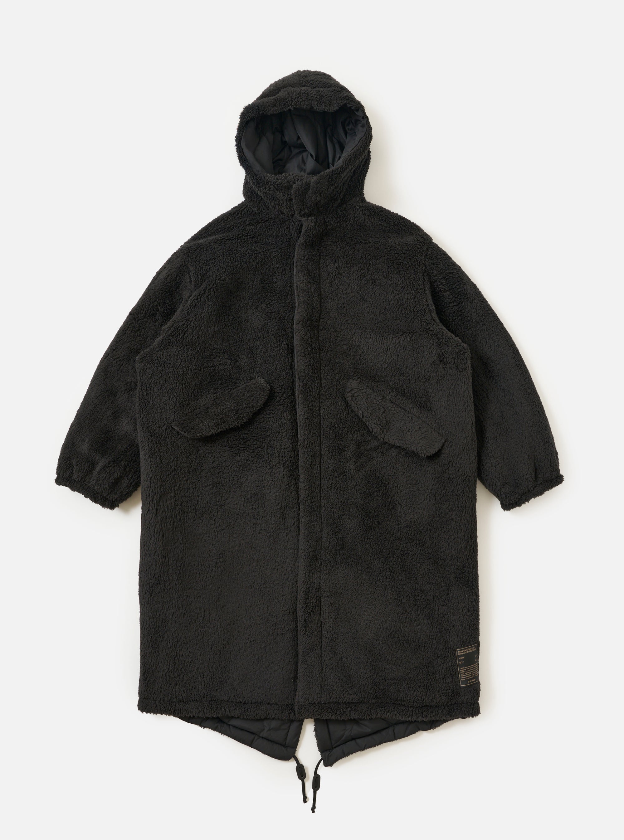 TAION x Universal Works Reversible Black Military Line Sherpa Parka