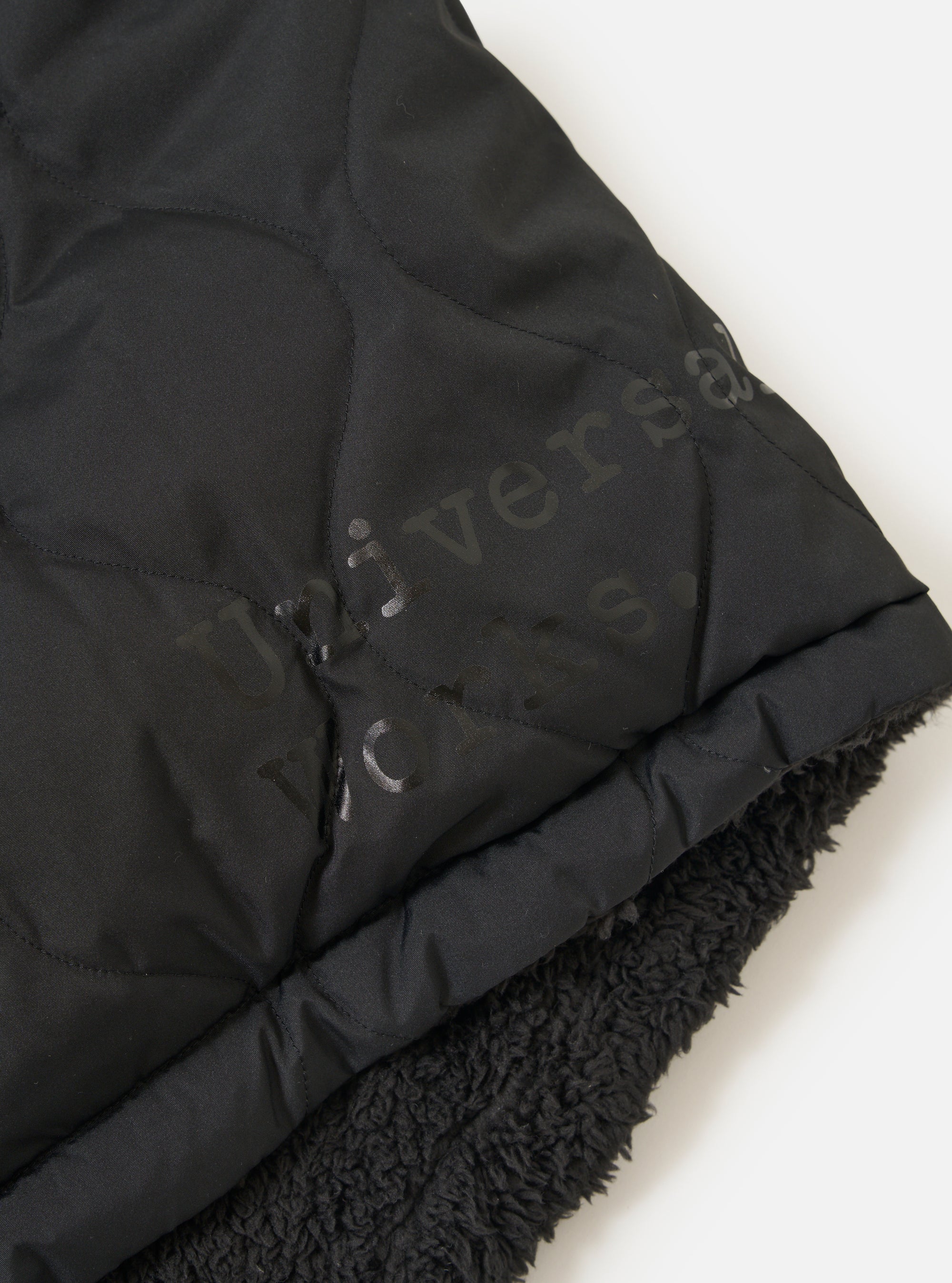 TAION x Universal Works Reversible Black Military Line Sherpa Parka