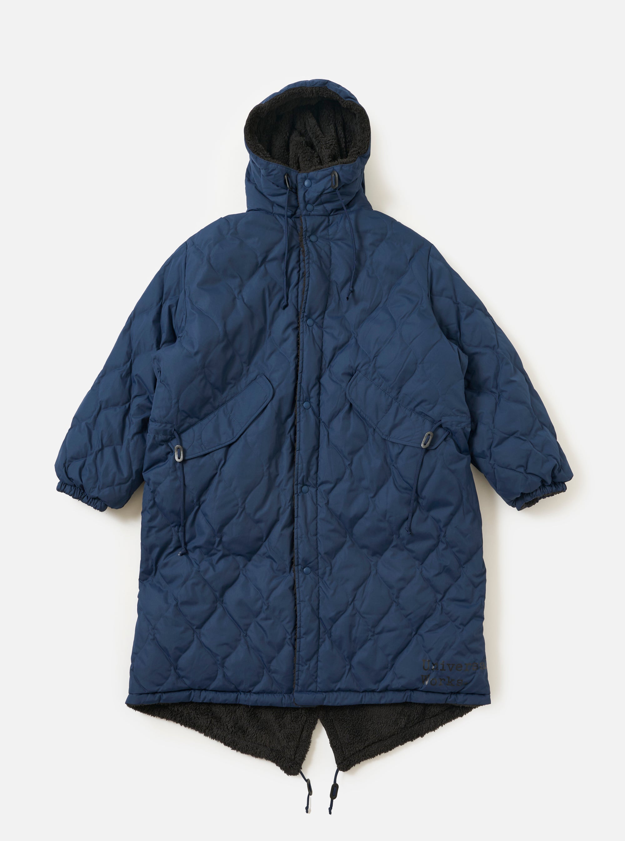 TAION x Universal Works Reversible Dark Navy Military Line Sherpa Parka