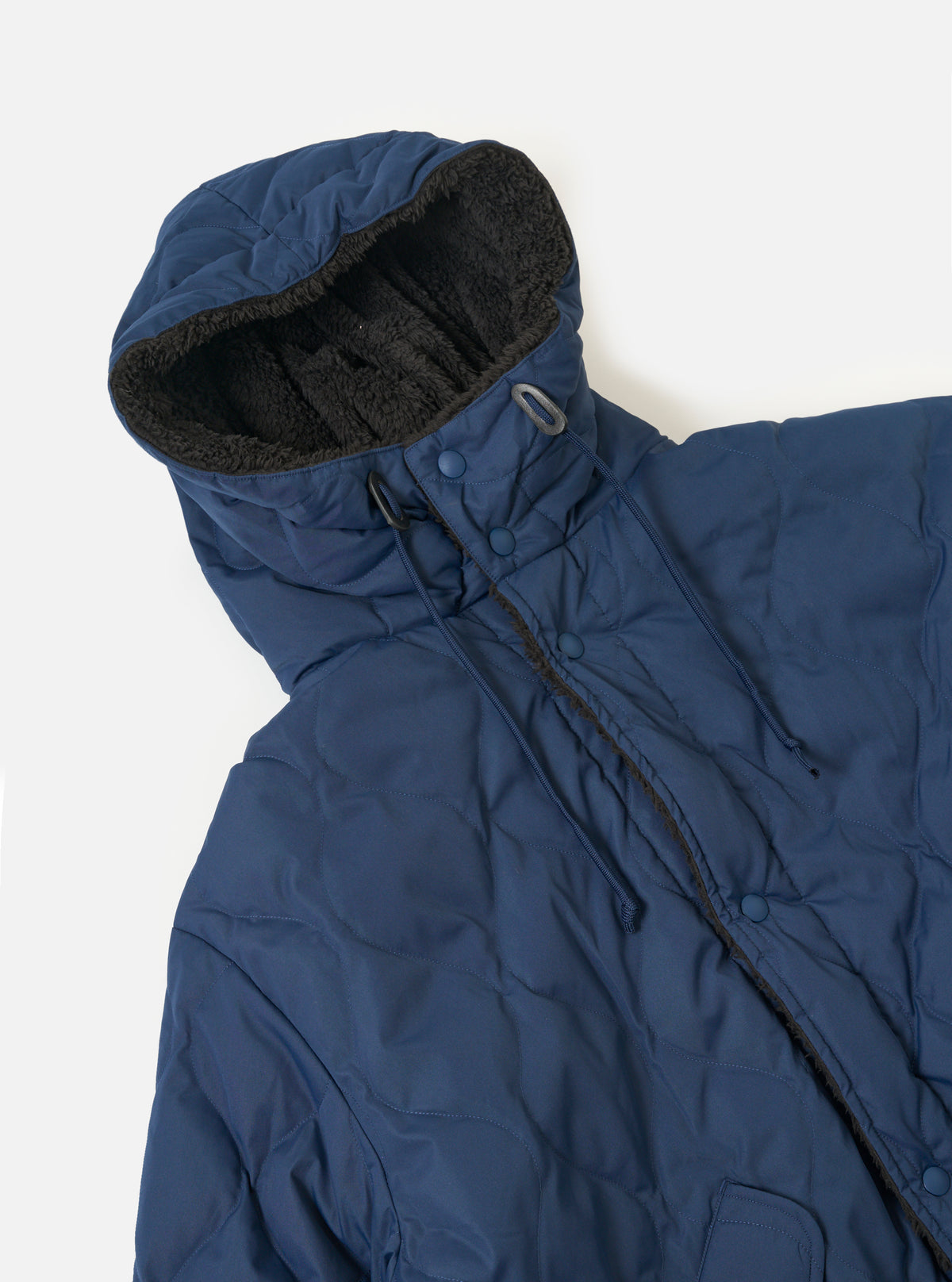 TAION x Universal Works Reversible Dark Navy Military Line Sherpa Parka