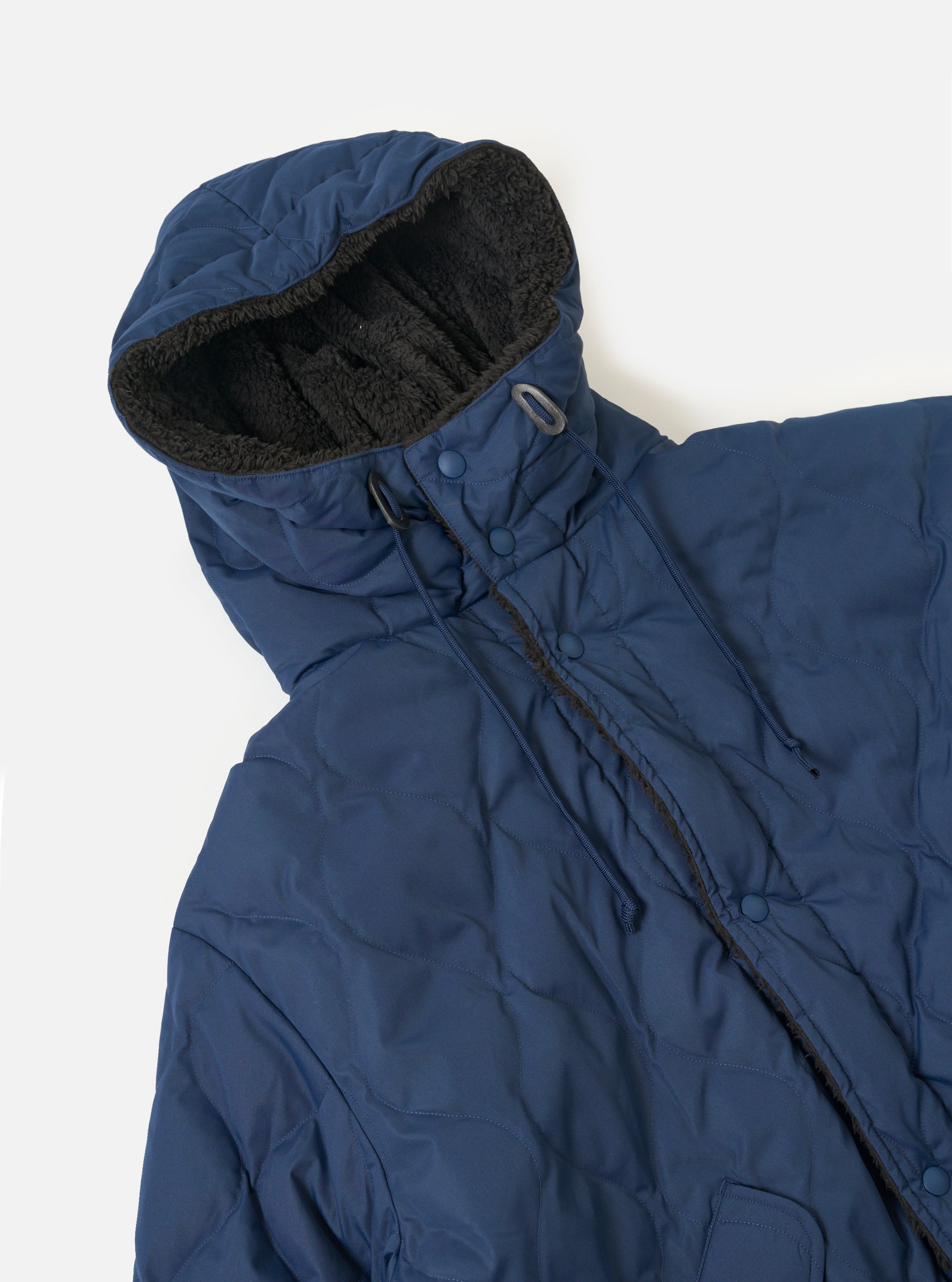 TAION x Universal Works Reversible Dark Navy Military Line Sherpa Parka