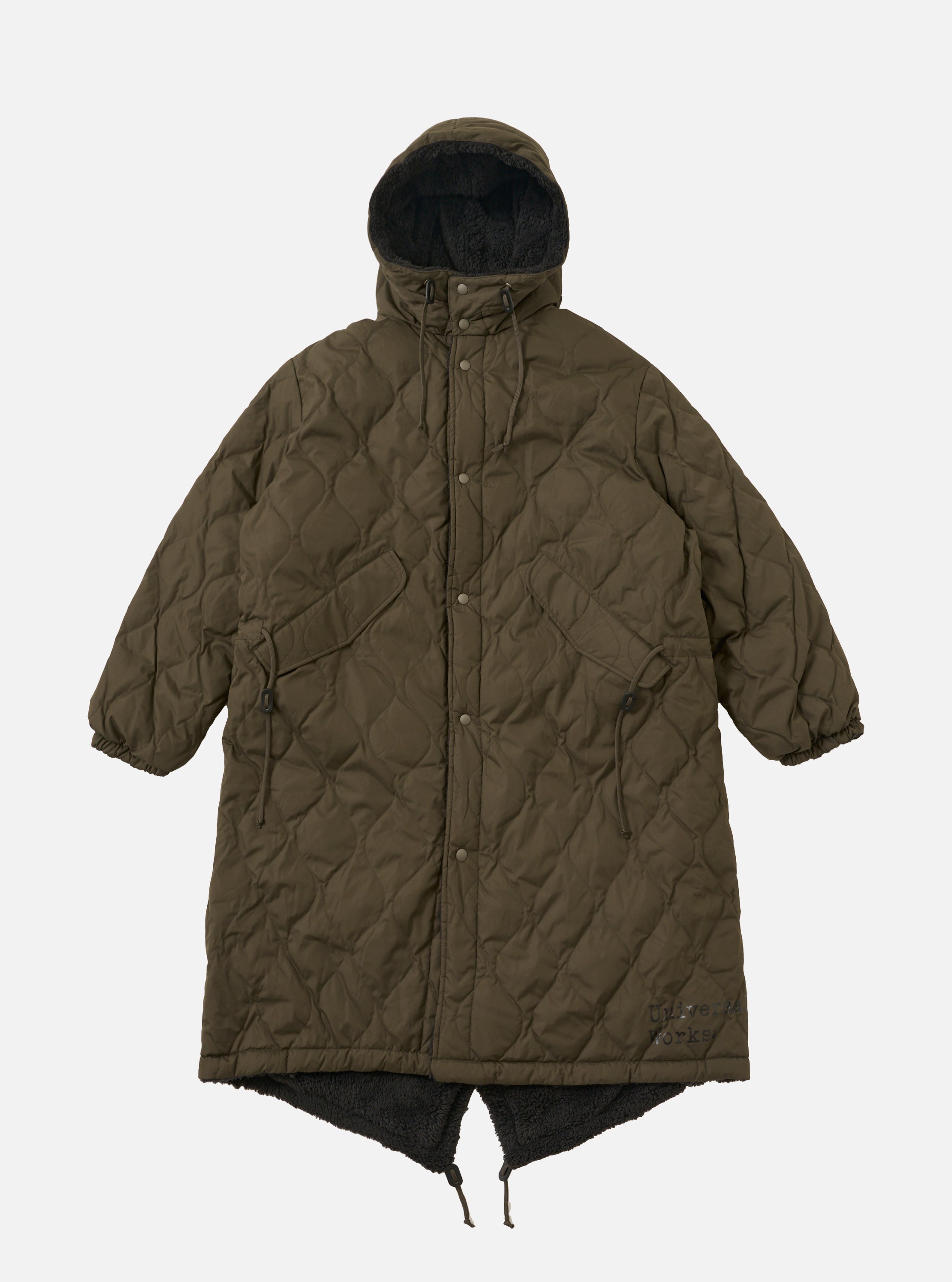 TAION x Universal Works Reversible Dark Olive Military Line Sherpa Par