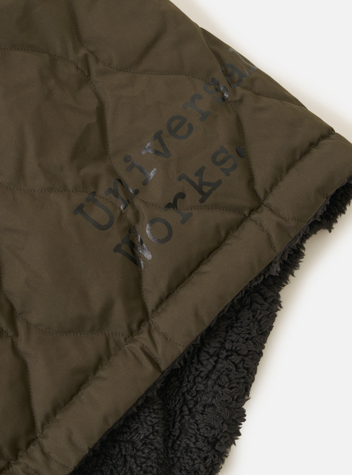 TAION x Universal Works Reversible Dark Olive Military Line Sherpa Parka
