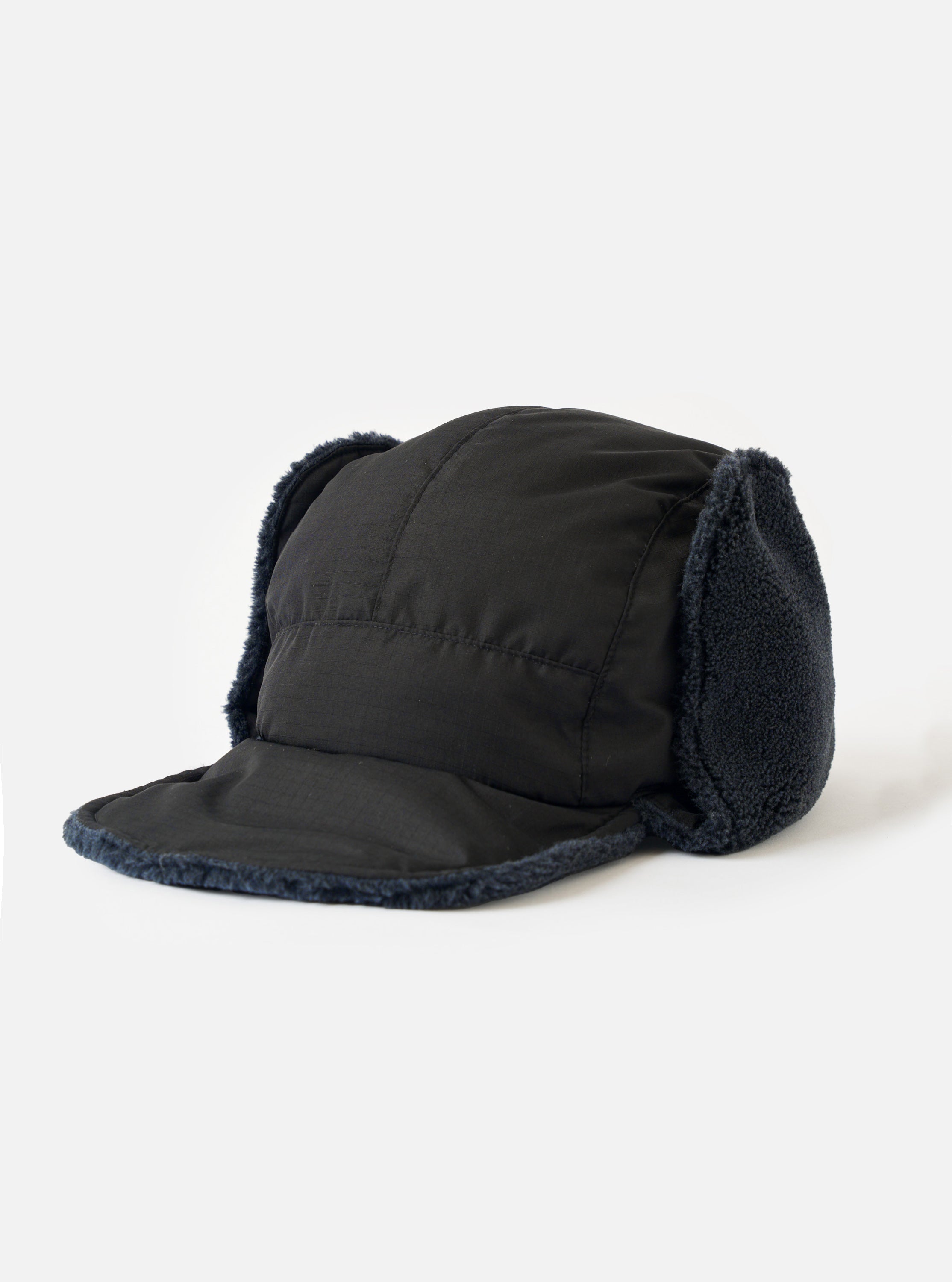 帽子 LINEN FATIGUE HAT - BLACK Men's Black/Navy Military Hard Shell Down Reversible Hat