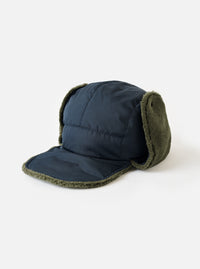 TAION x Universal Works Dark Navy/Olive Military Hard Shell Down Reversible Hat