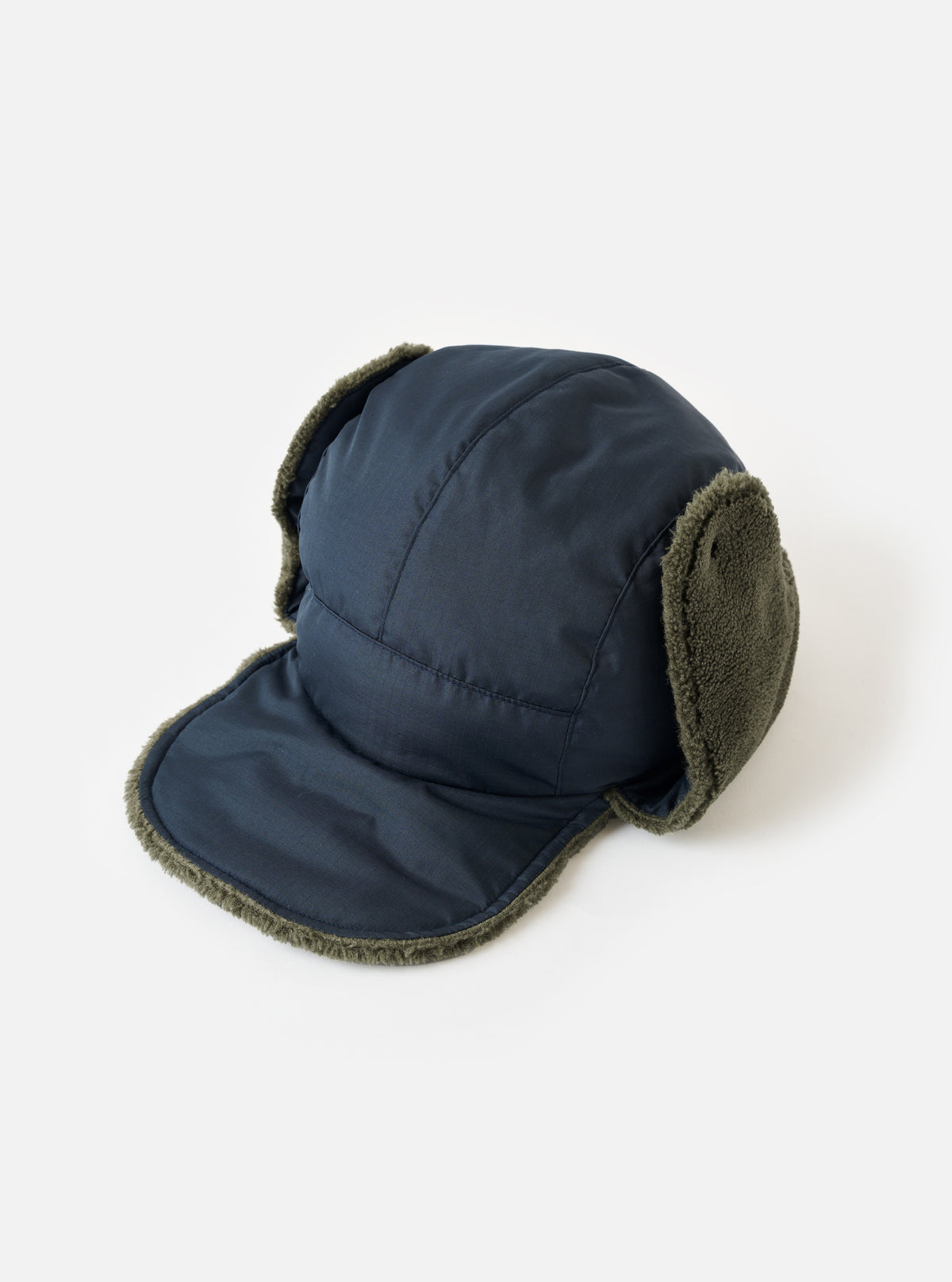 TAION x Universal Works Dark Navy/Olive Military Hard Shell Down Reversible Hat