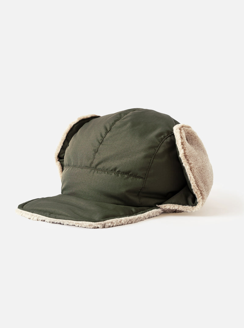 TAION x Universal Works Dark Olive/Beige Military Hard Shell Down Reversible Hat