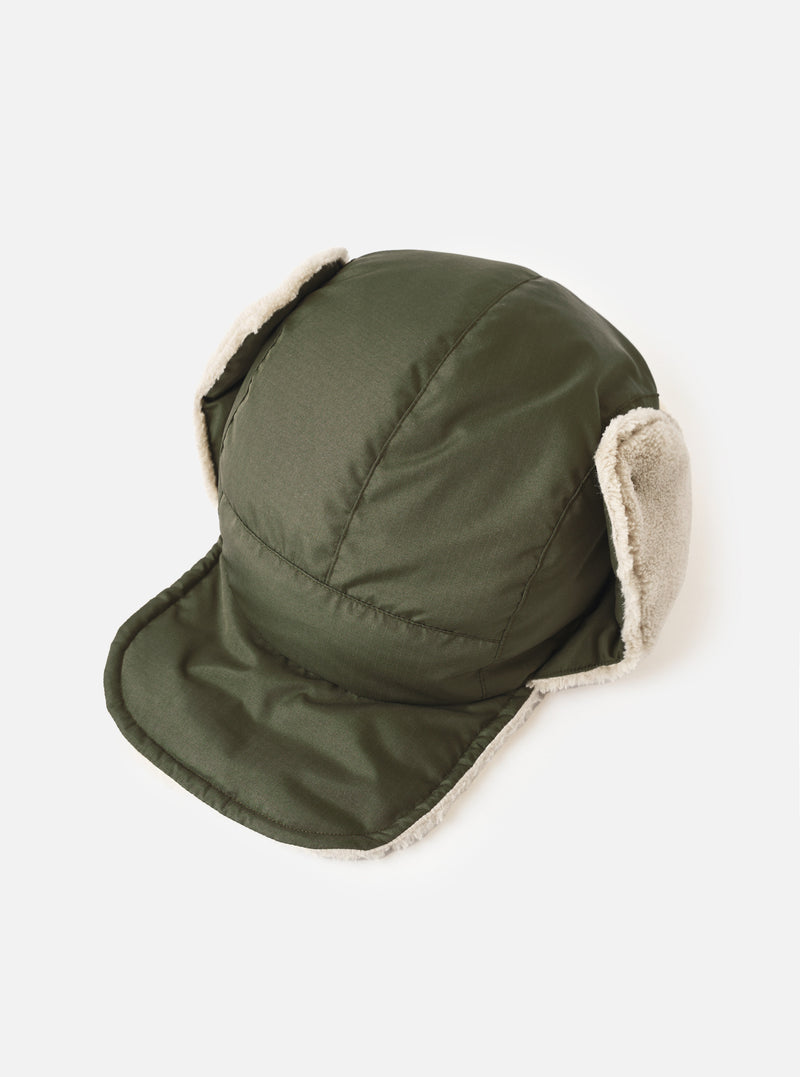 TAION x Universal Works Dark Olive/Beige Military Hard Shell Down Reversible Hat