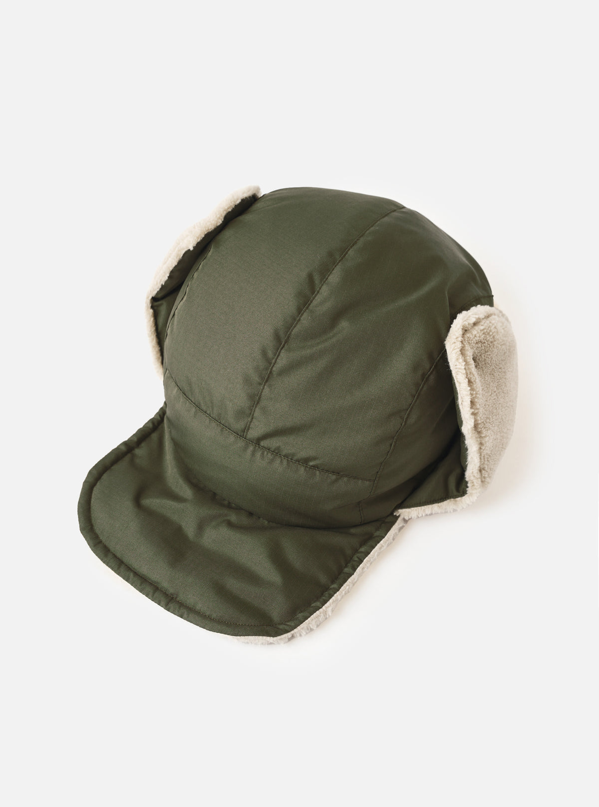 TAION x Universal Works Dark Olive/Beige Military Hard Shell Down Reversible Hat