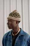 cableami® Beige Wool Jacquard Watch Cap