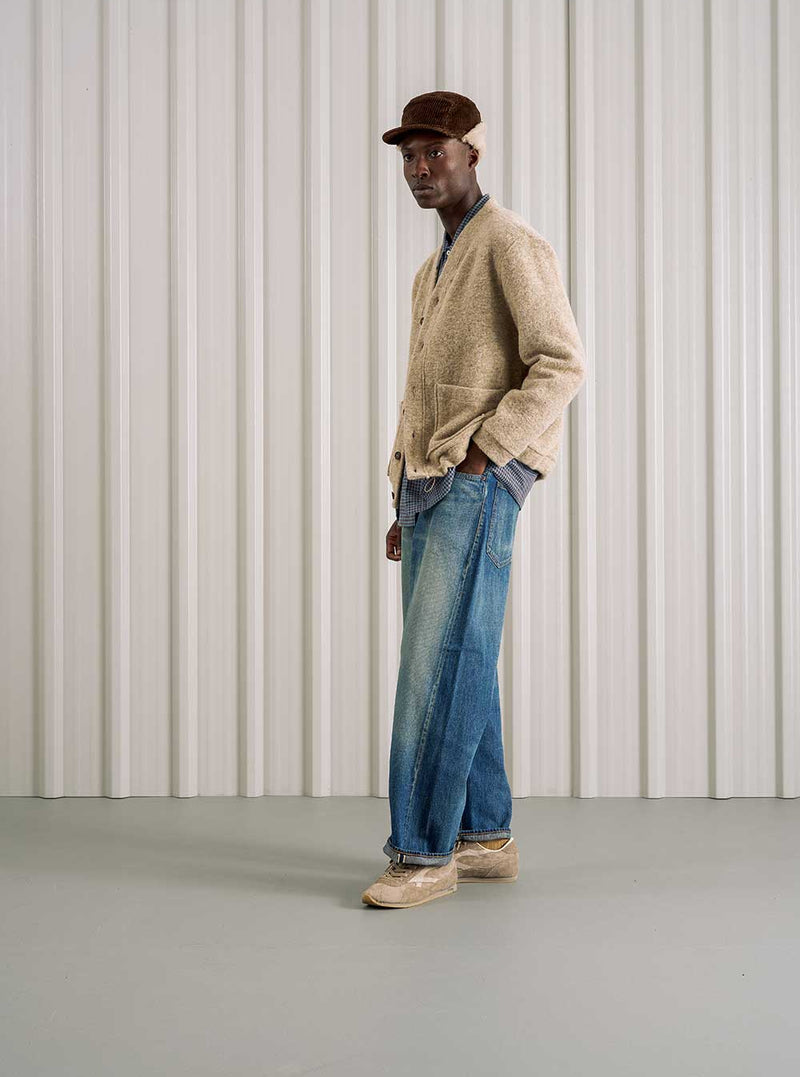 Ordinary Fits 119 Used Wash Indigo Denim Type Wide Trousers