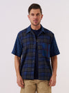 Limited Edition Navy Mixed Check Camp Shirt