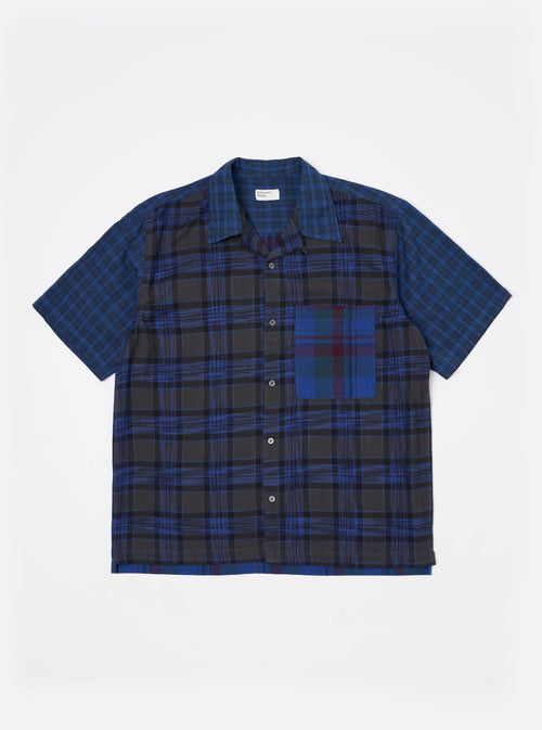 Limited Edition Navy Mixed Check Camp Shirt