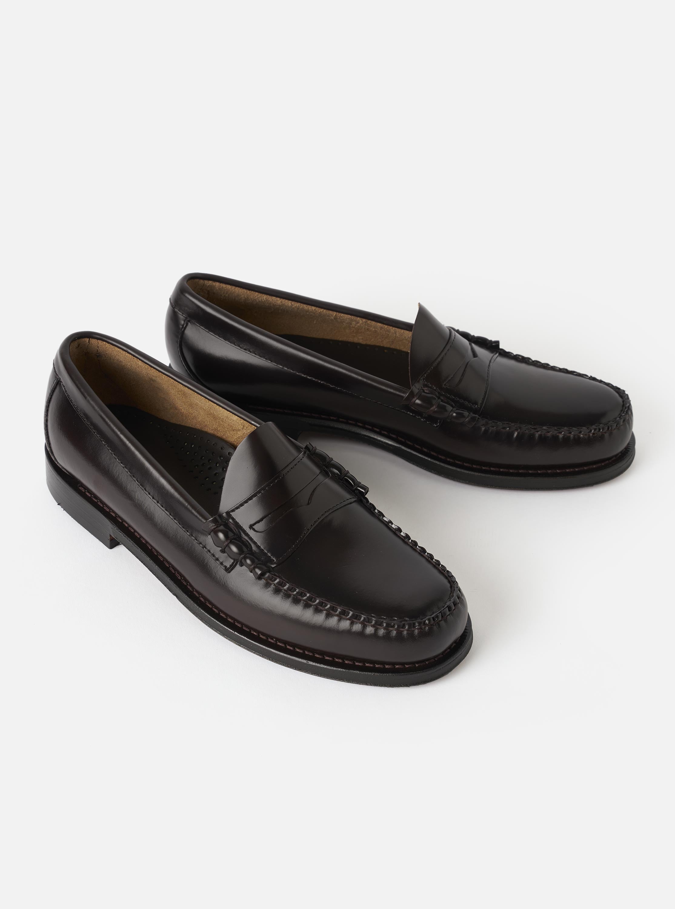 Men's G.H.Bass Chocolate Leather Weejuns Heritage Larson Moc Penny
