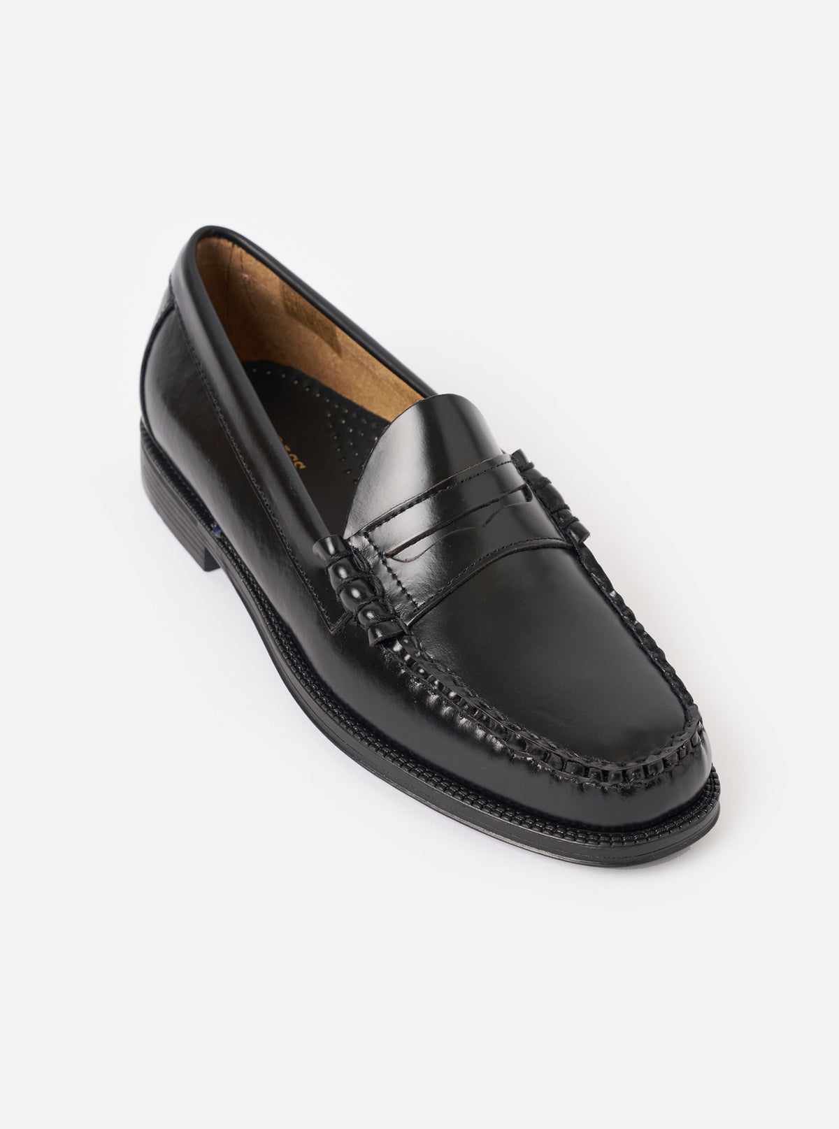 G.H.Bass Black Leather Weejun II Larson Moc Penny Loafer