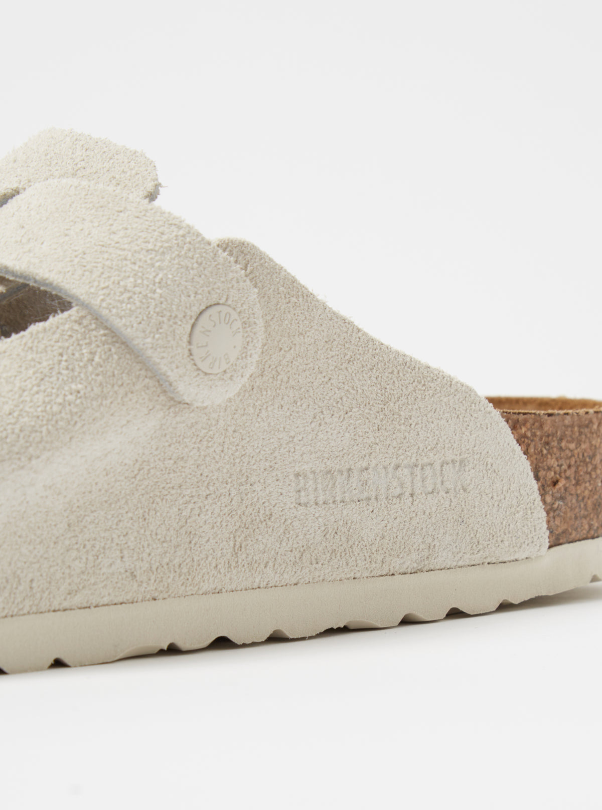 Birkenstock Antique White Suede Boston – Universal Works display picture 2