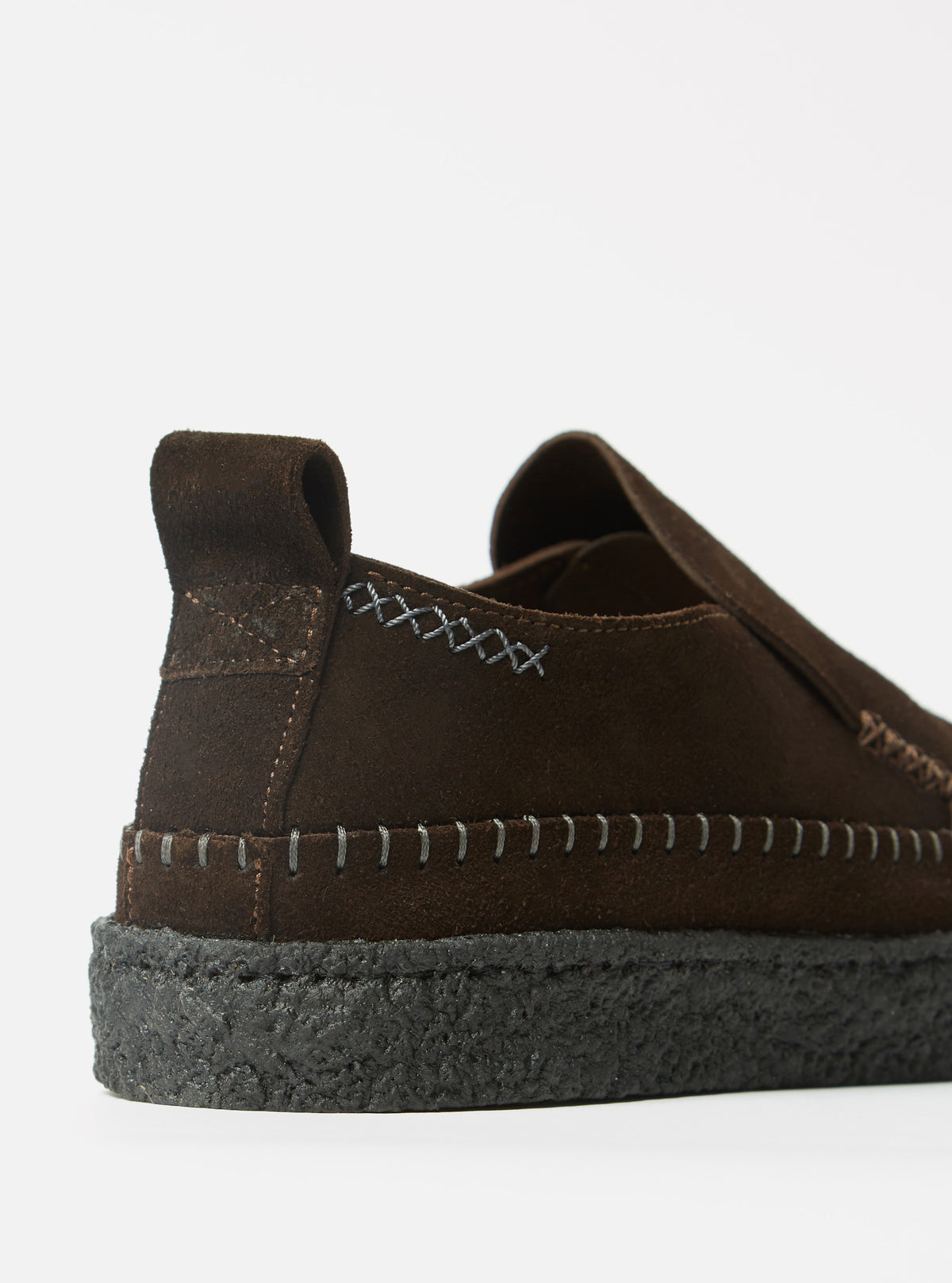 Yogi x Universal Works Chocolate Suede/Black Crepe Hitch Loafer