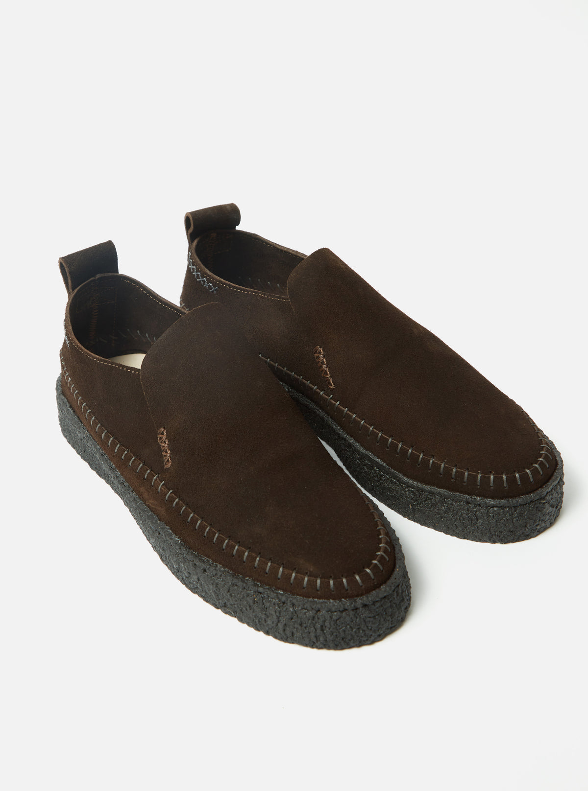 Yogi x Universal Works Chocolate Suede/Black Crepe Hitch Loafer