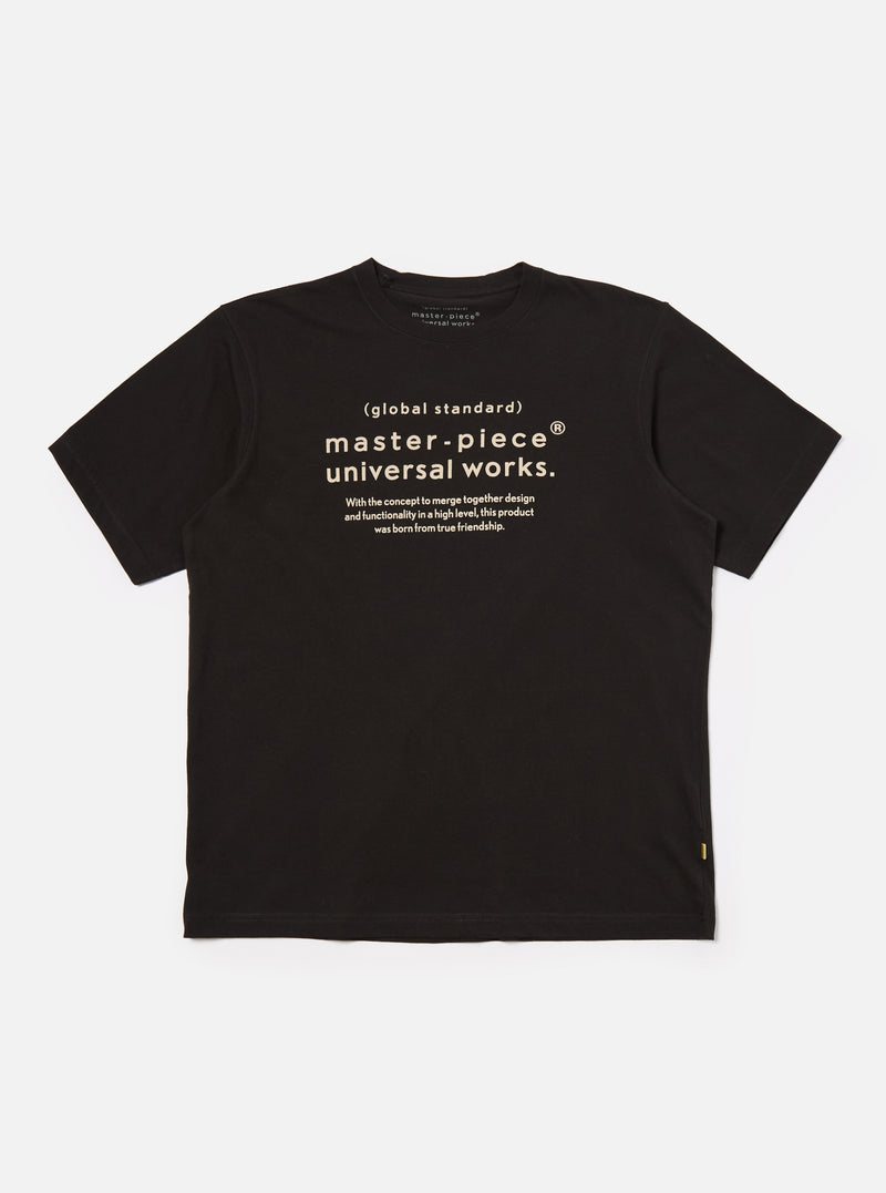 master-piece x Universal Works Black Single Jersey Print Tee