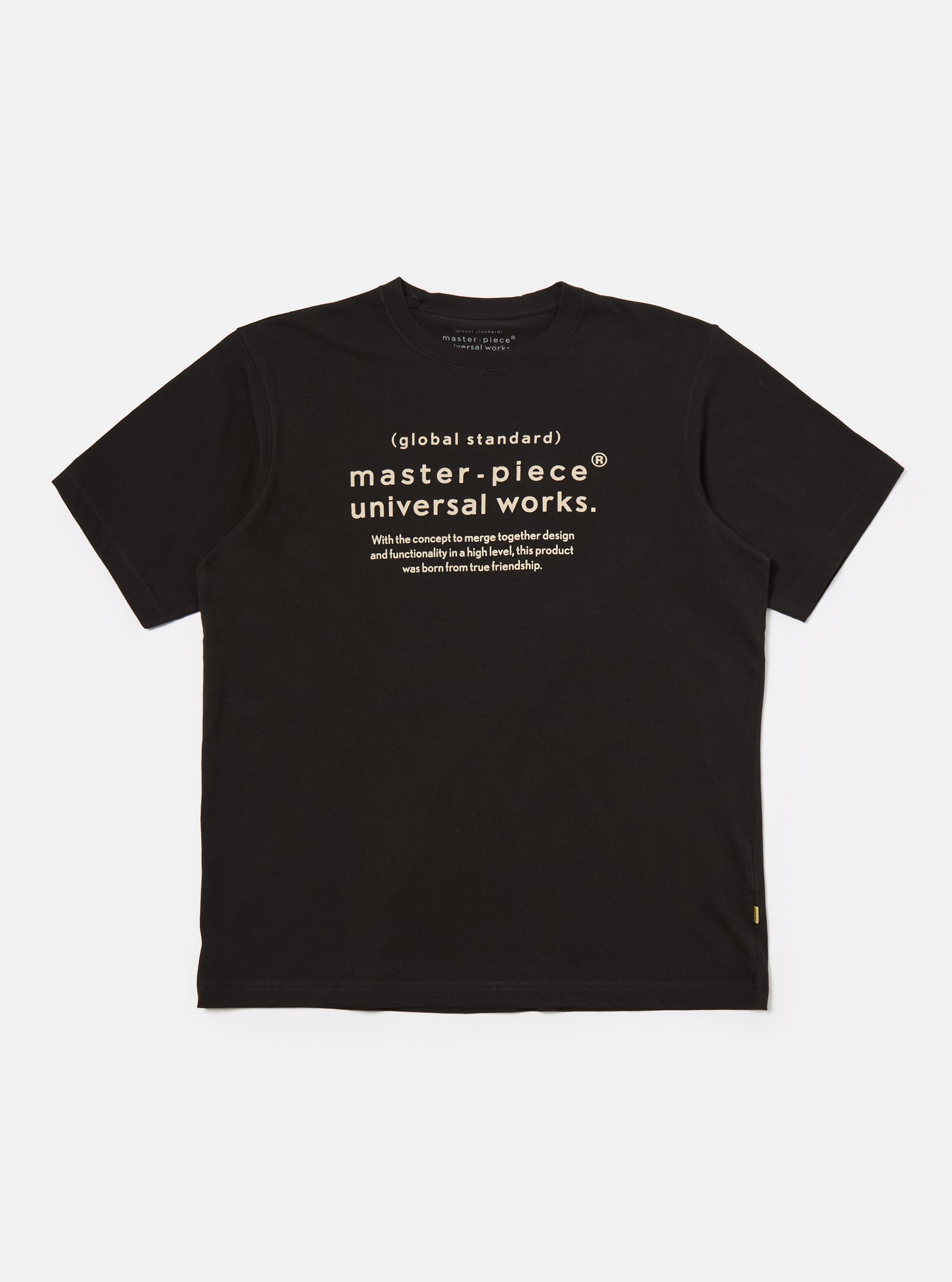 master-piece x Universal Works Black Single Jersey Print Tee