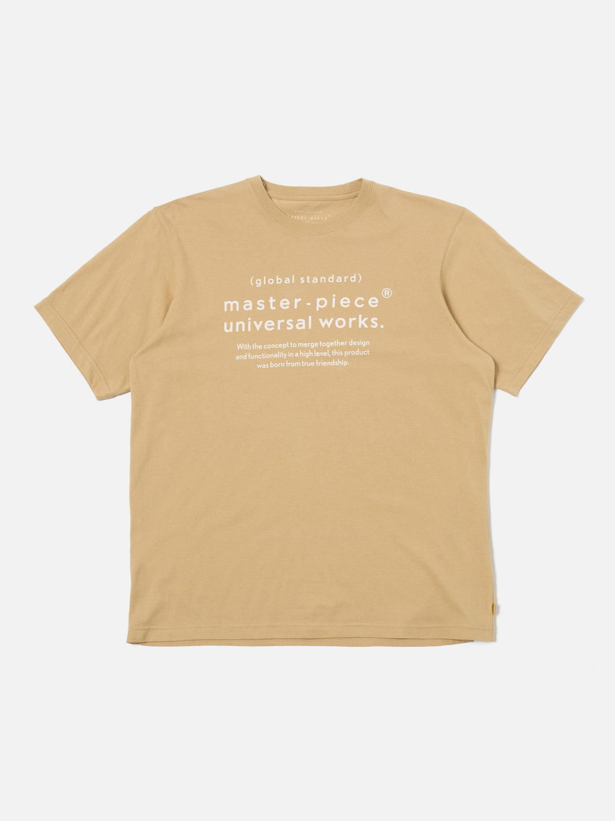 master-piece x Universal Works Dark Sand Single Jersey Print Tee