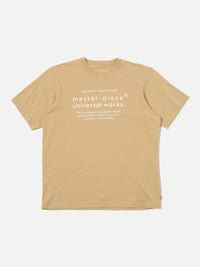 master-piece x Universal Works Dark Sand Single Jersey Print Tee