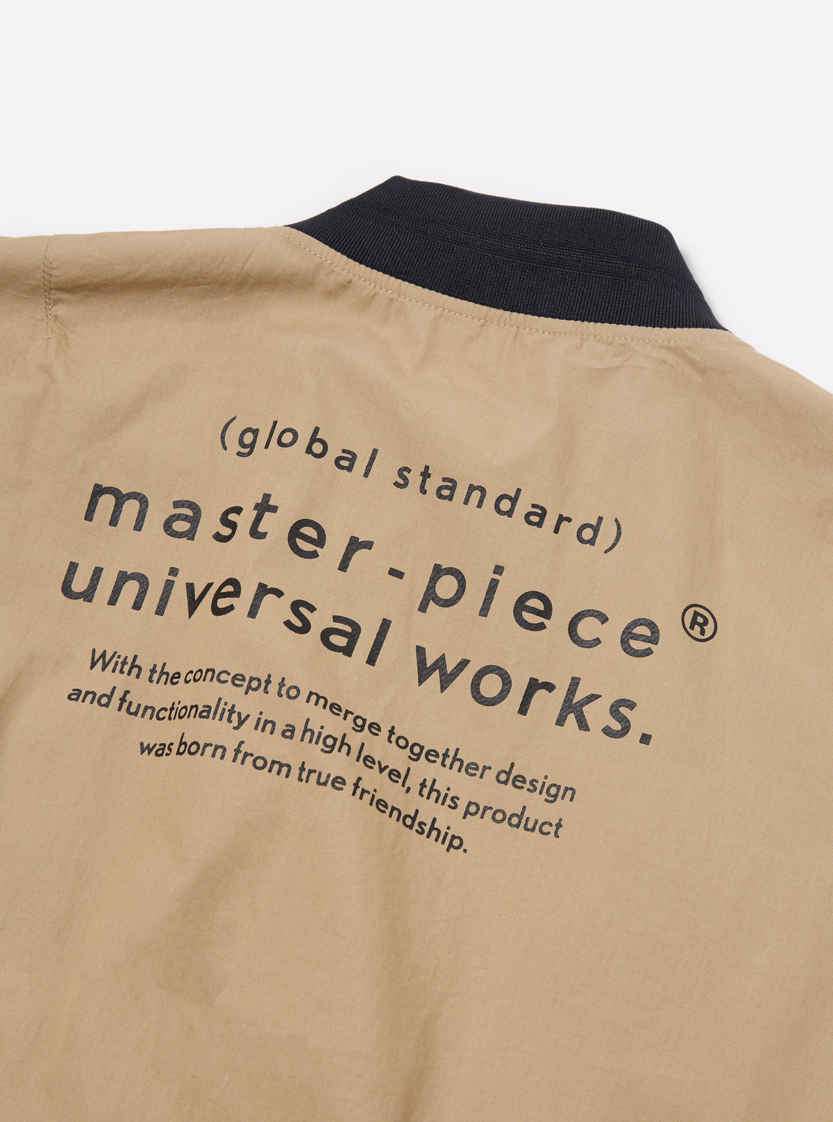 master-piece x Universal Works Sand Broadcloth NS Bomber Jacket