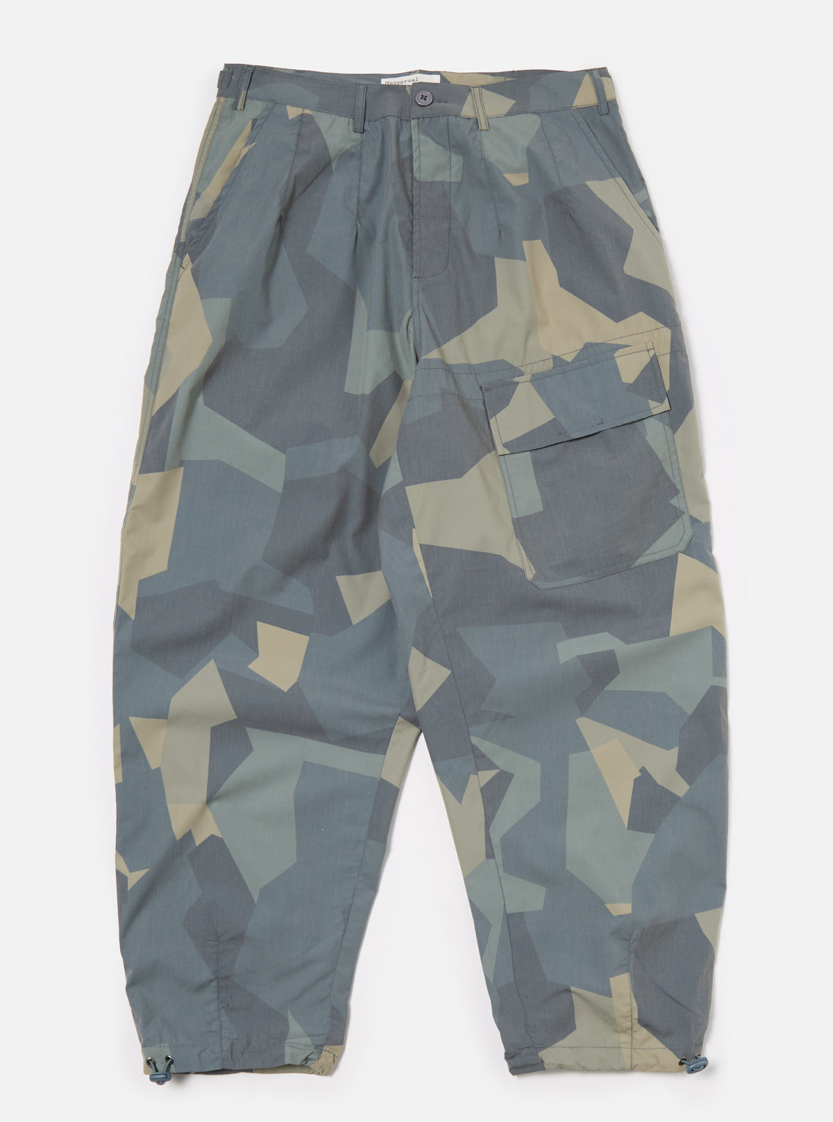 master-piece x Universal Works Blue Camo Recycled Polytech Loose Pilot Trouser
