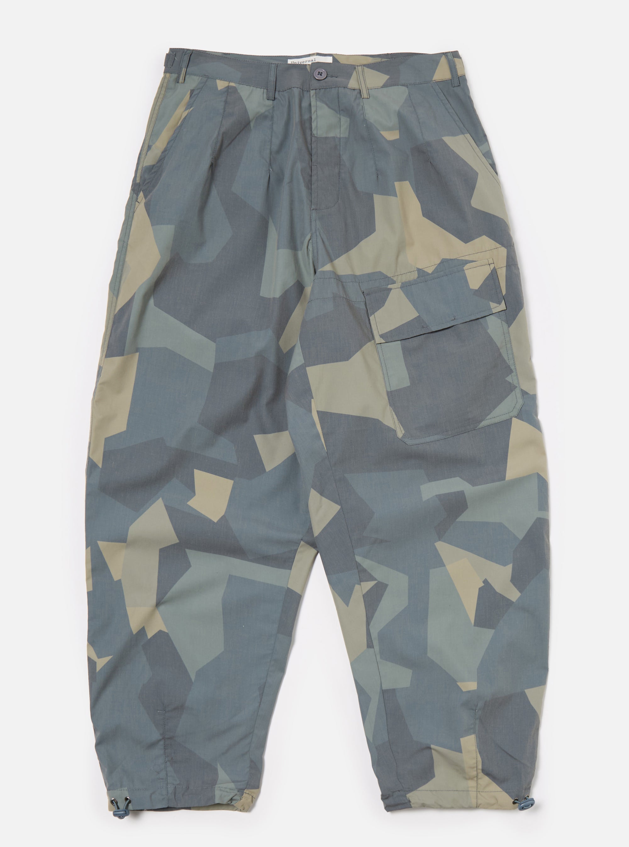 master-piece x Universal Works Blue Camo Recycled Polytech Loose Pilot Trouser