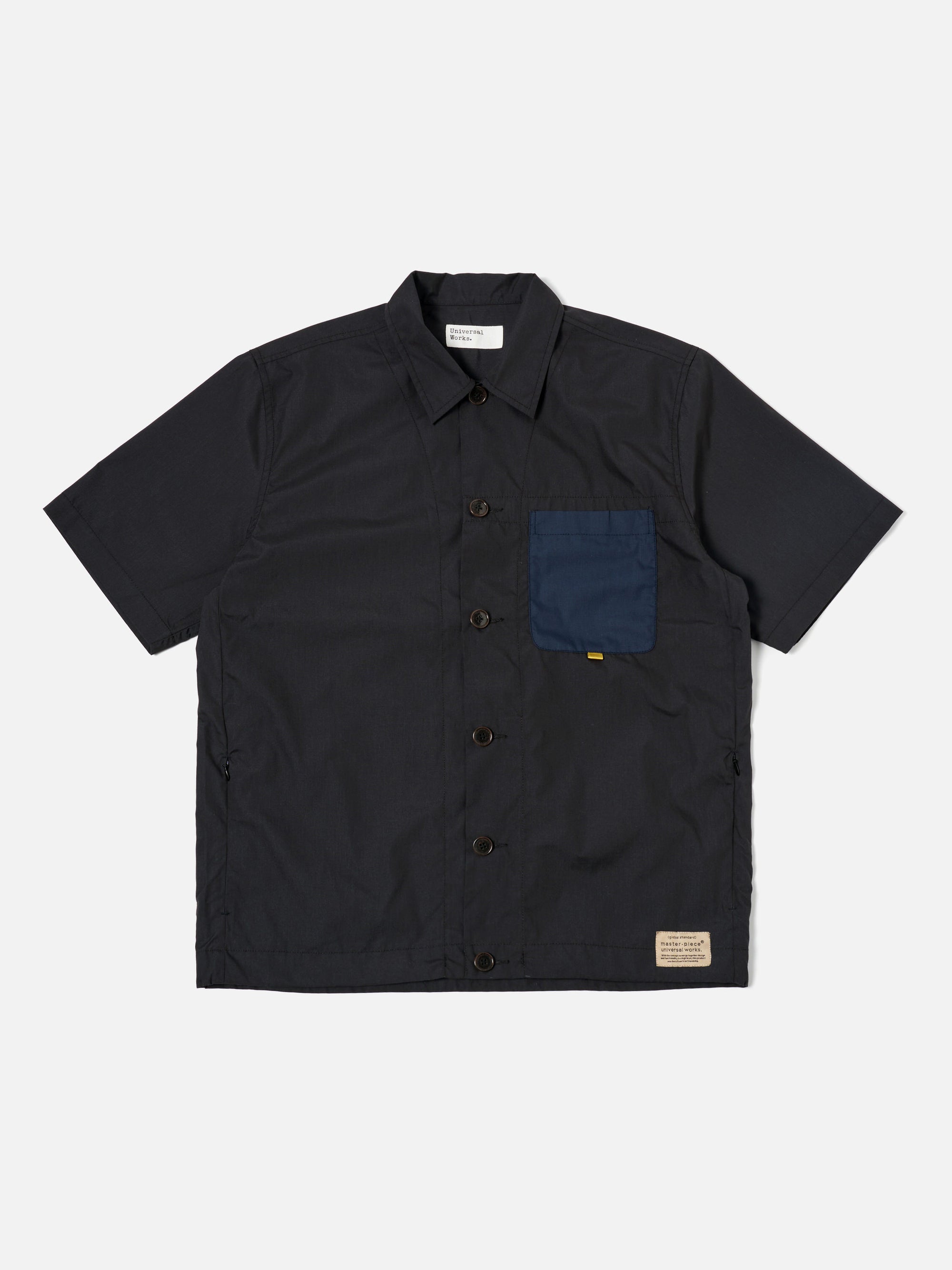 master-piece x Universal Works Black Recycled Polytech Tech Overshirt