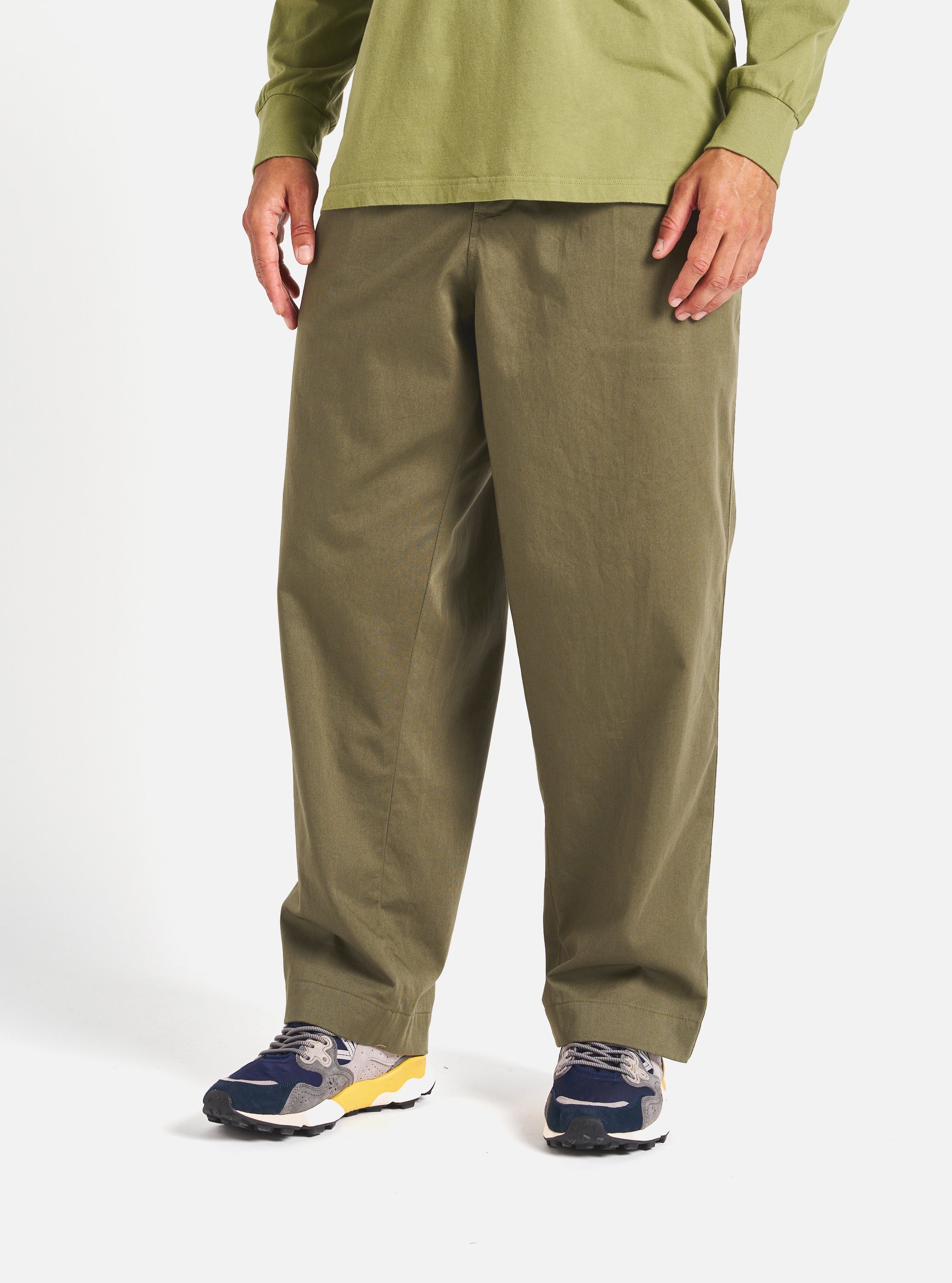 Men's Light Green Twill Duke Wide Leg Pant – Universal Works
