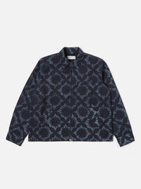 Navy Over Dyed Sun Print Windcheater