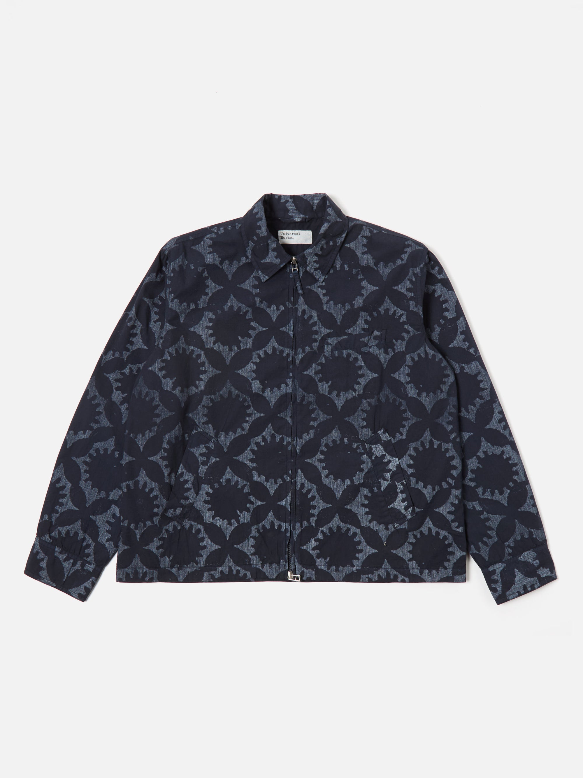 Navy Over Dyed Sun Print Windcheater