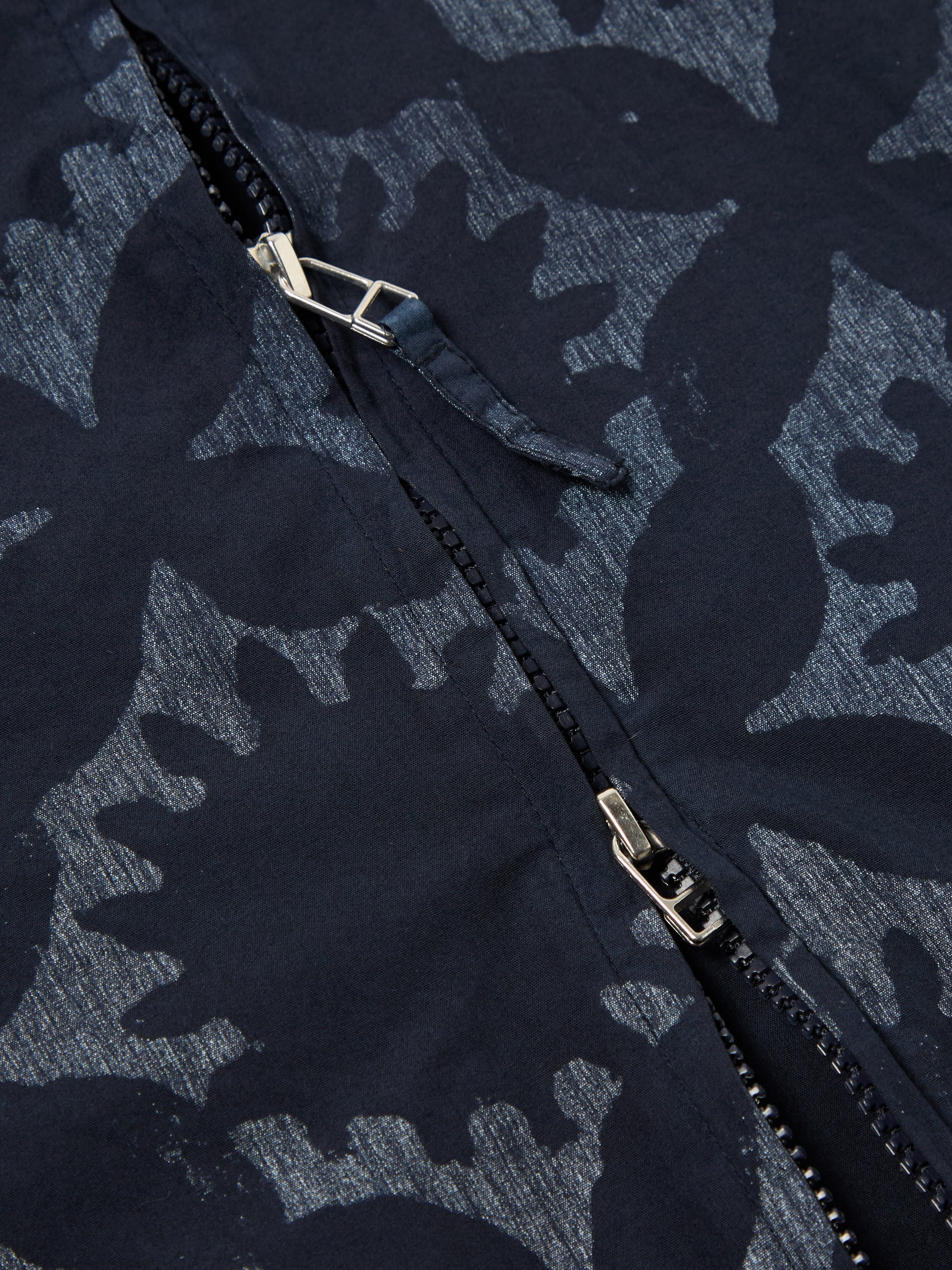 Navy Over Dyed Sun Print Windcheater