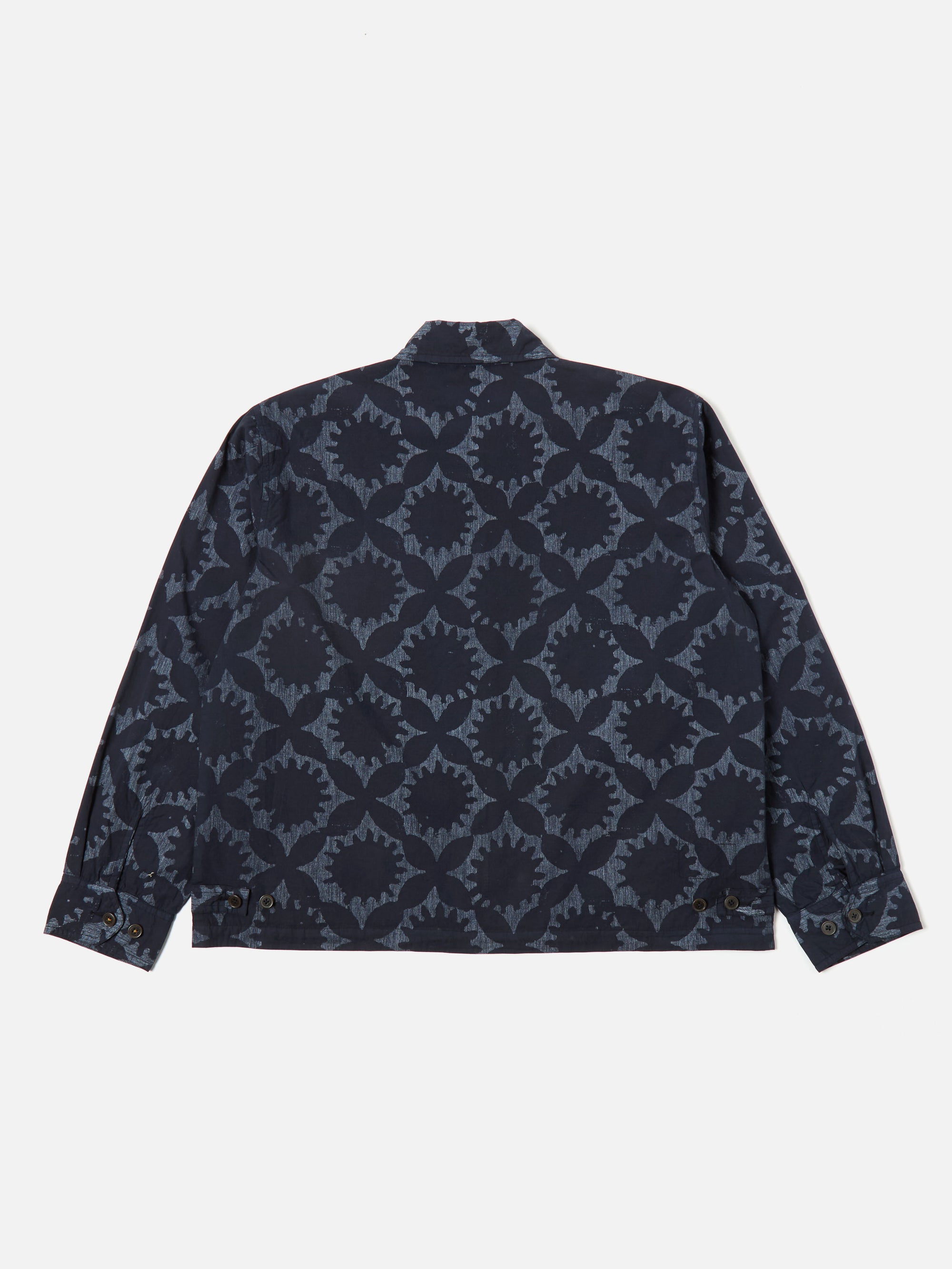 Navy Over Dyed Sun Print Windcheater