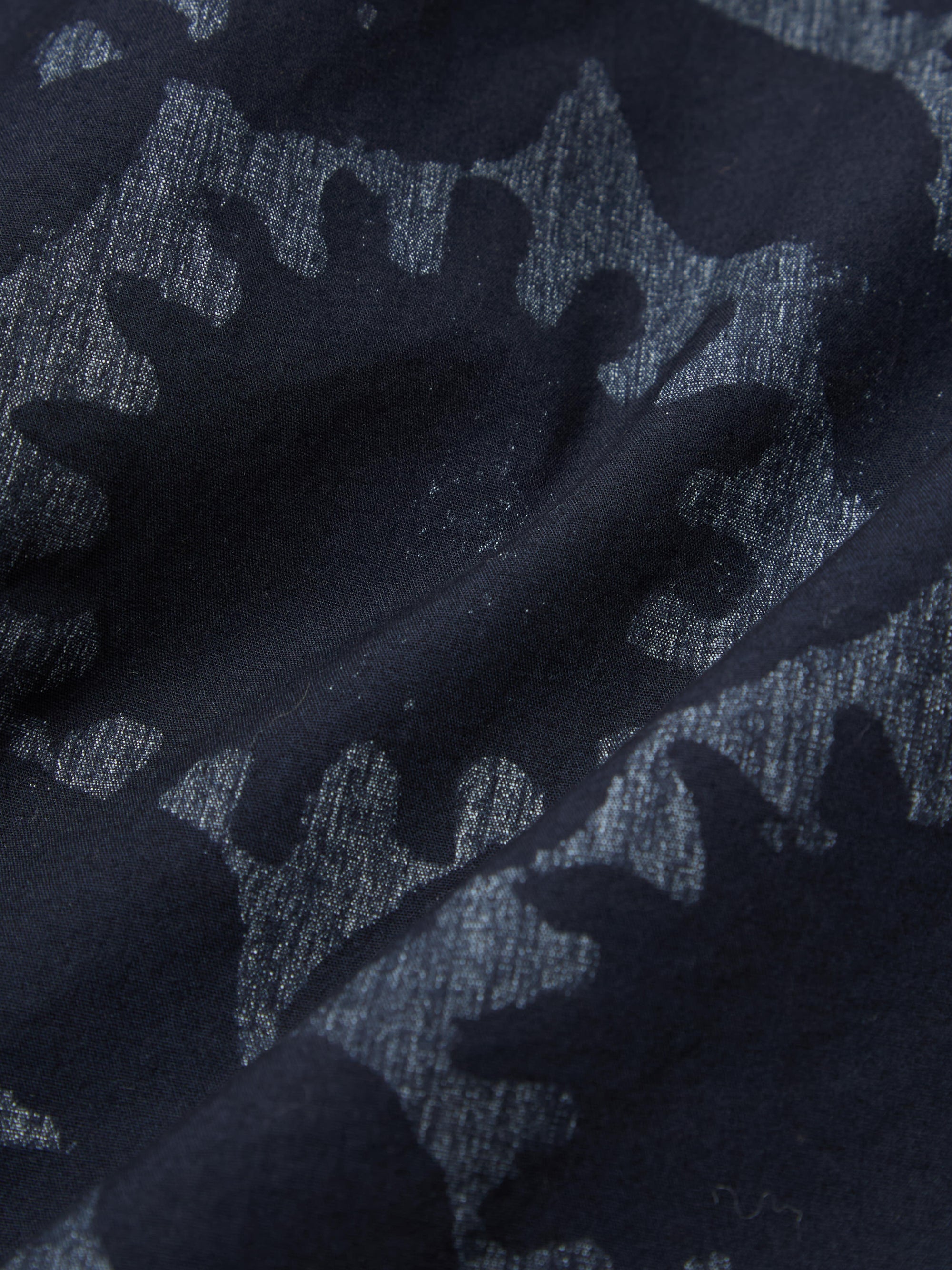 Navy Over Dyed Sun Print Windcheater
