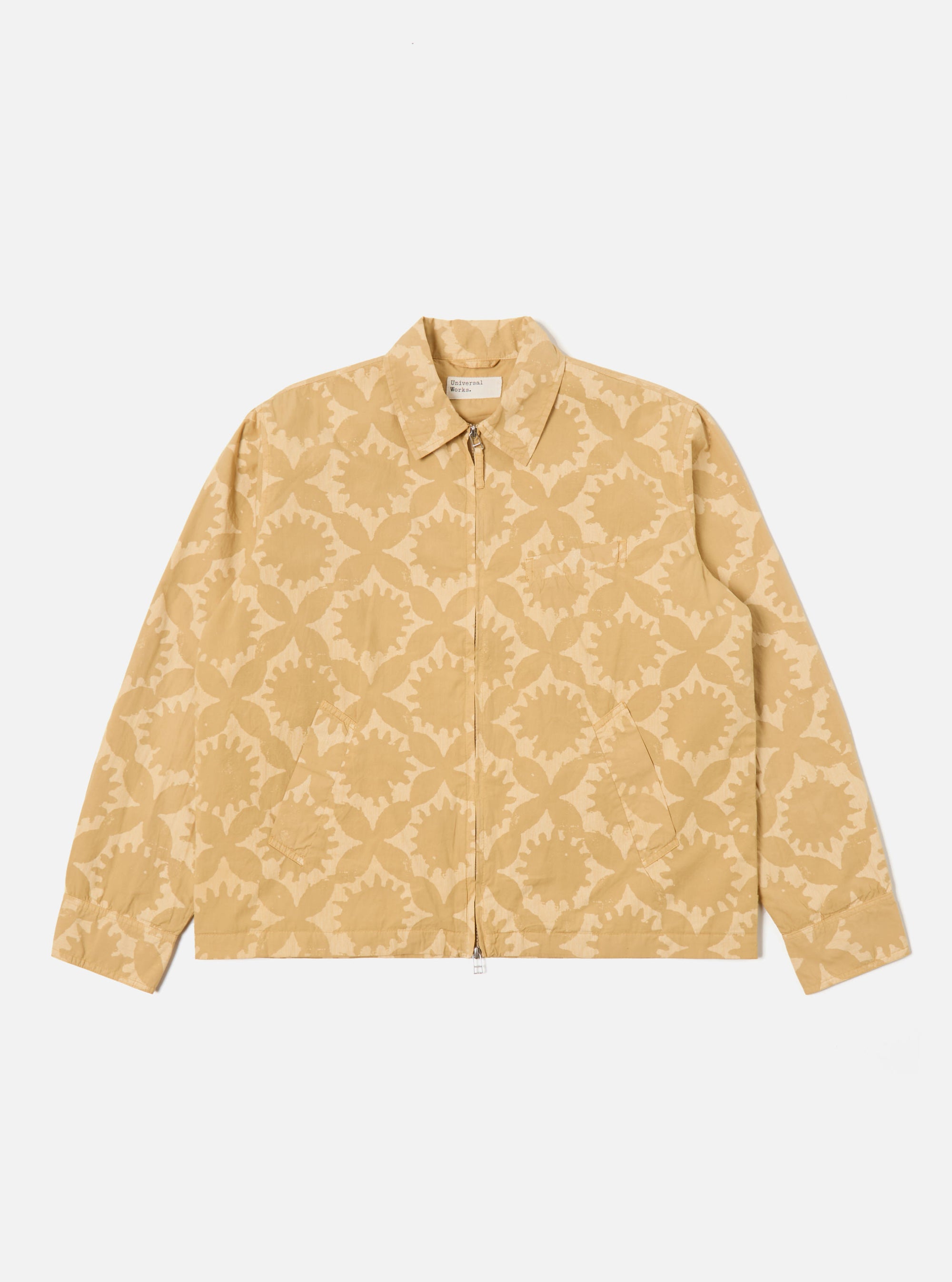 Sand Over Dyed Sun Print Windcheater