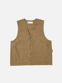 Khaki Broad Cloth Painters Gilet