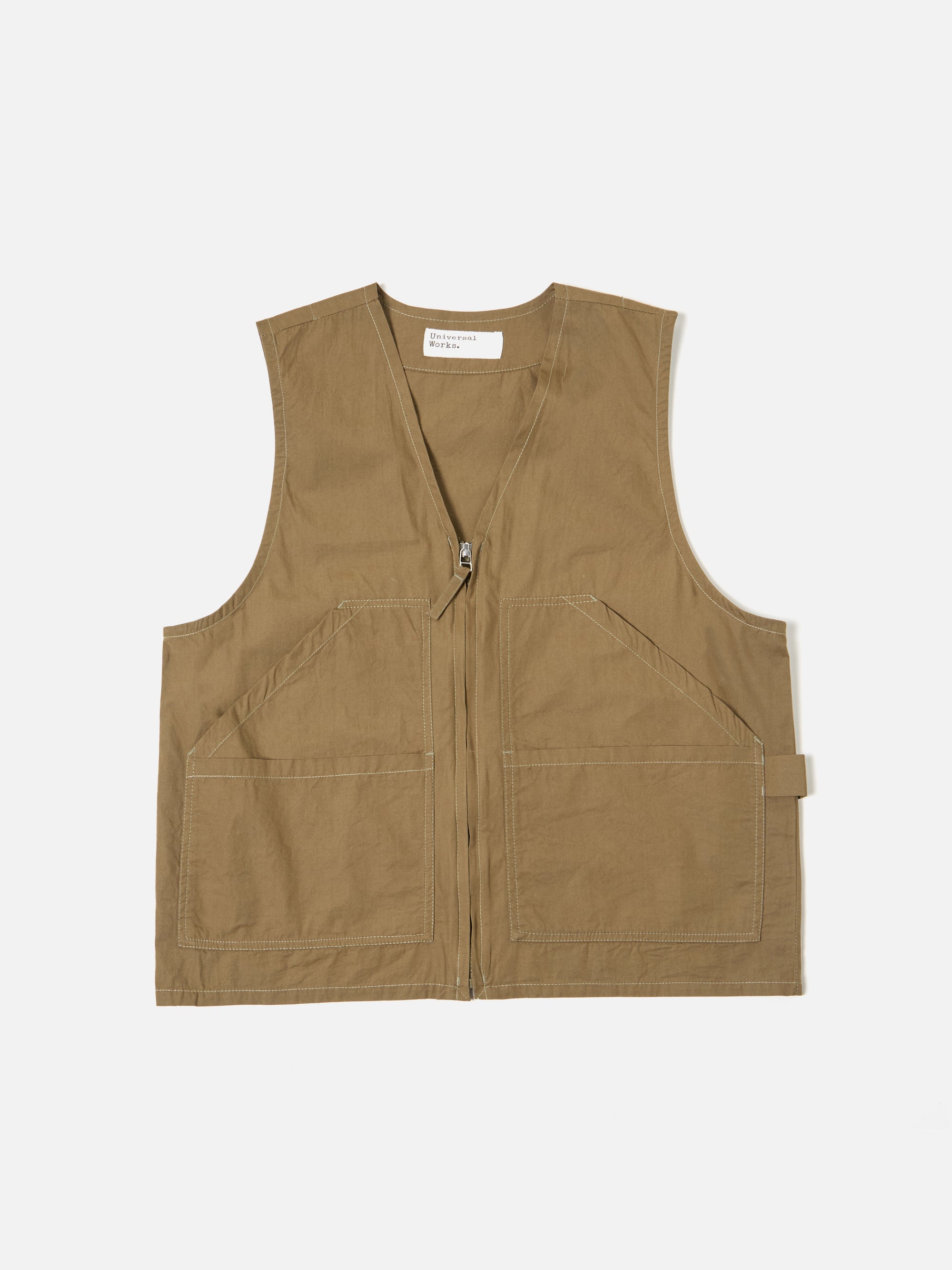 Khaki Broad Cloth Painters Gilet
