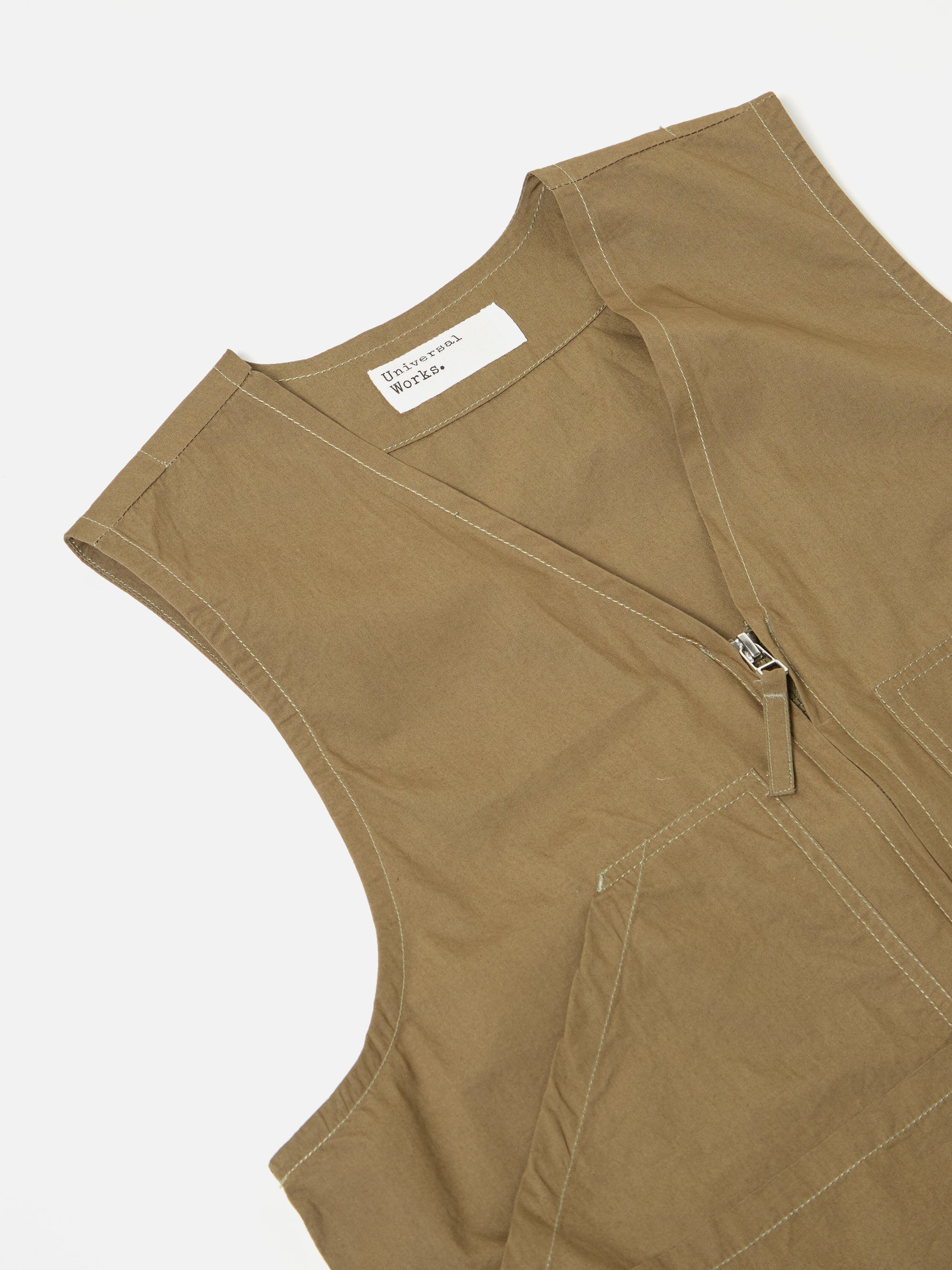 Khaki Broad Cloth Painters Gilet