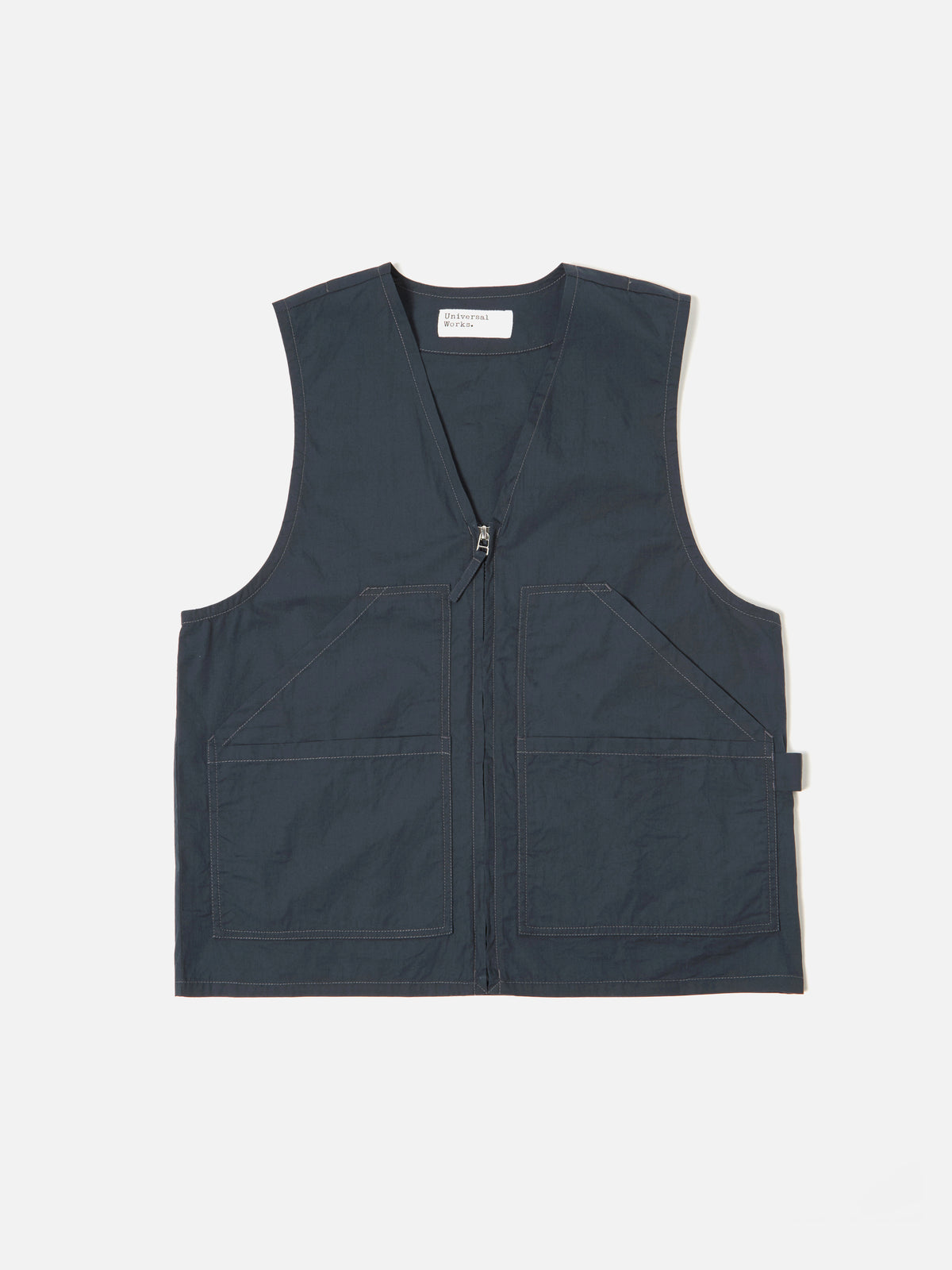 Navy Broad Cloth Painters Gilet