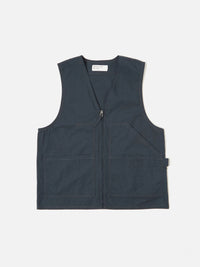 Navy Broad Cloth Painters Gilet