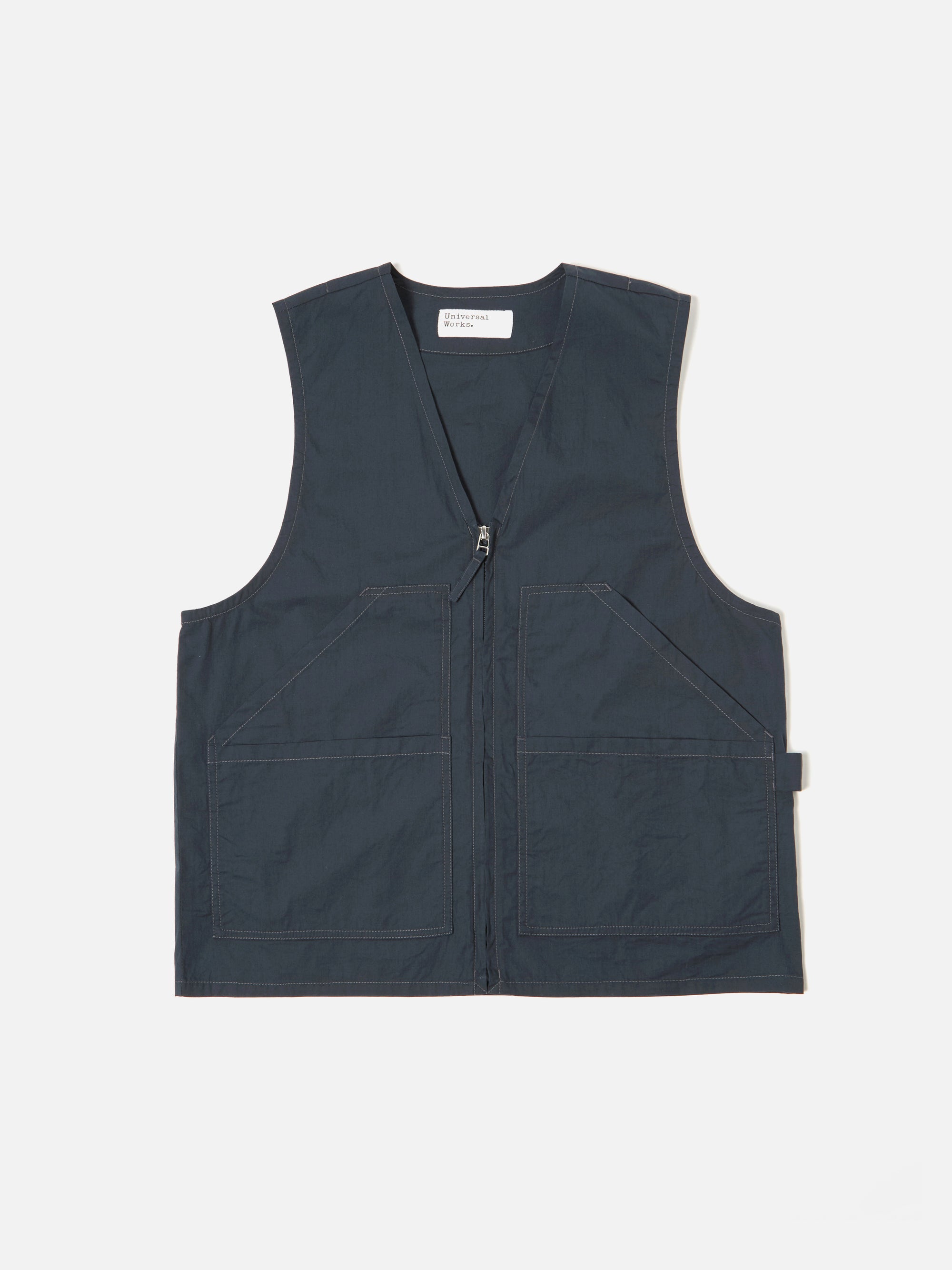 Navy Broad Cloth Painters Gilet
