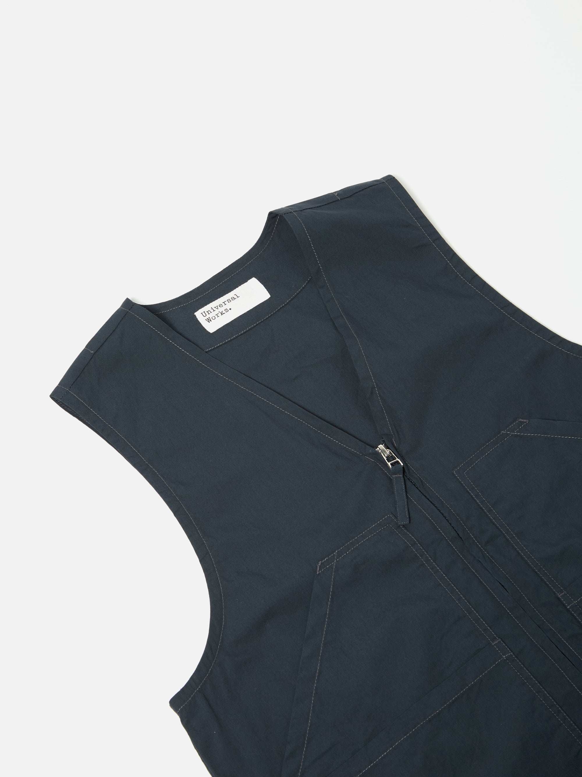 Navy Broad Cloth Painters Gilet