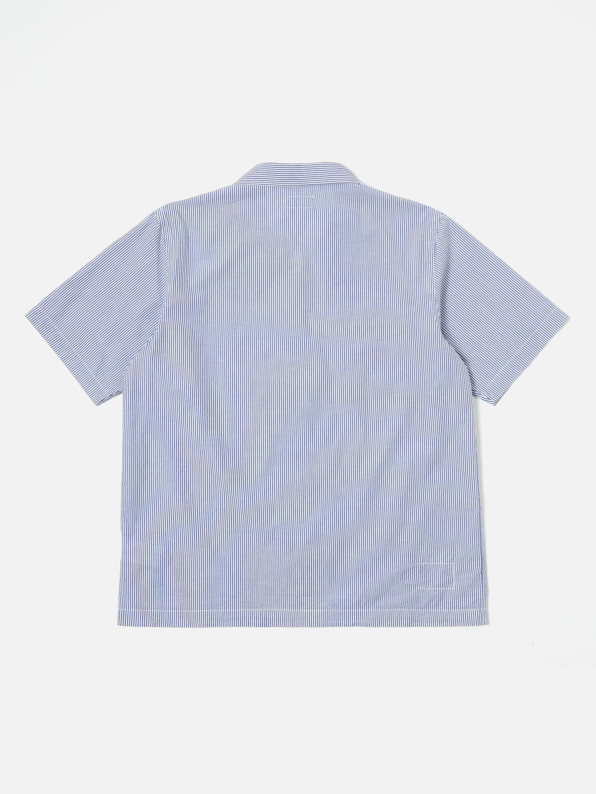 Blue Embroidered Classic Stripe Road Shirt